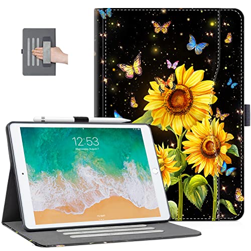 Pencil holder& Pocket(Butterfly Sunflower)