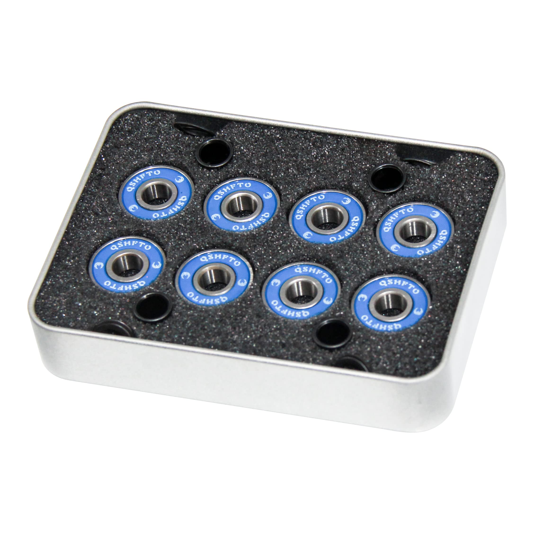 Premium ABEC 9 Skateboard Bearings - High Precision Bearing Kit with Spacers & Washers for Longboards, Skateboards, Roller Skates & Scooters - Smooth Ride for Commuting, Tricks & Extreme Sports