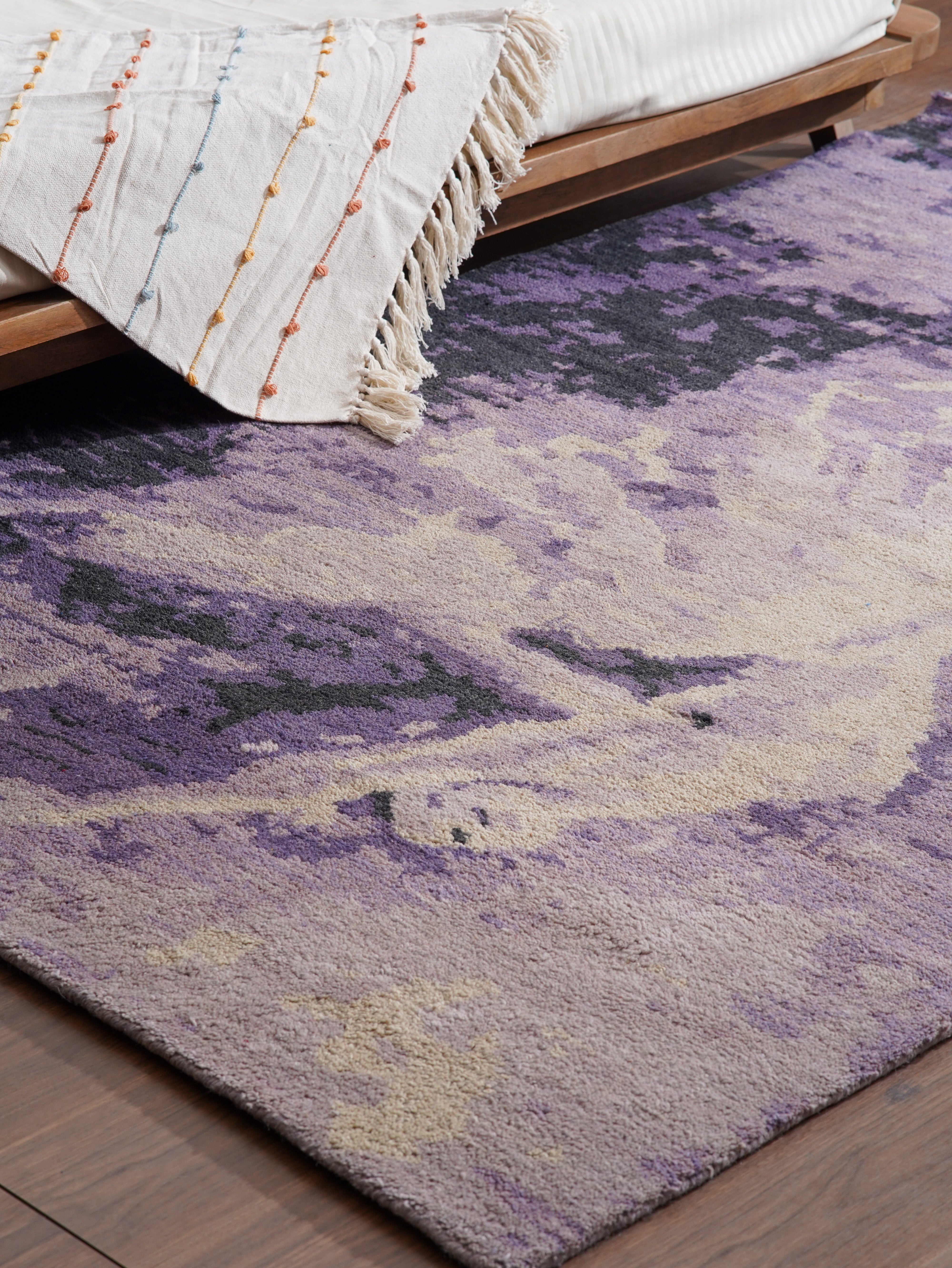 Handmade Solitude Hand Knotted Wool Rug - Traditional Persian Style Area Rug for Living Room, Bedroom & Home Decor