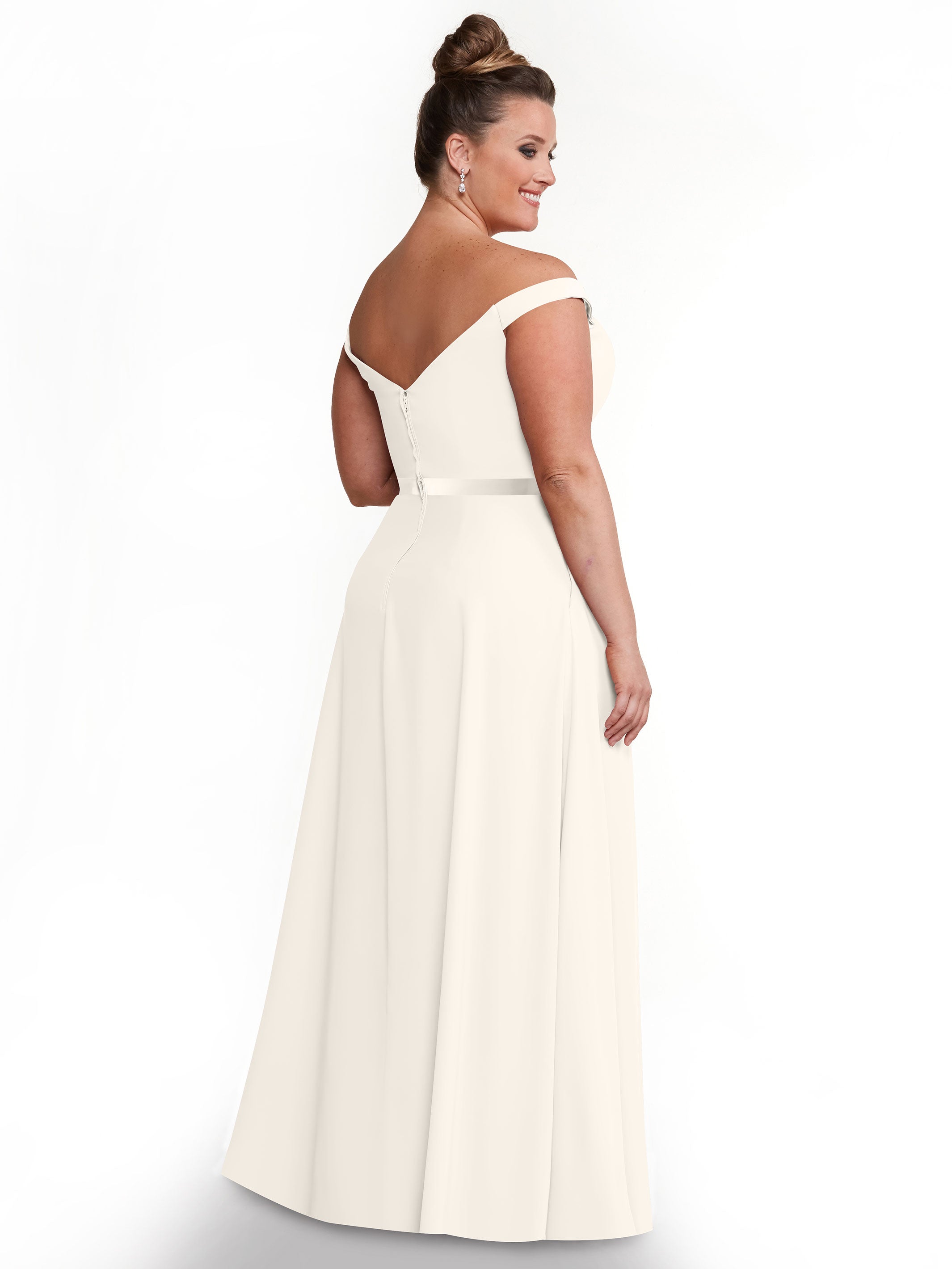 Elegant Off-the-Shoulder A-Line Chiffon Bridesmaid Dress with Sash - Size 80100 - Perfect for Weddings, Formal Events & Special Occasions