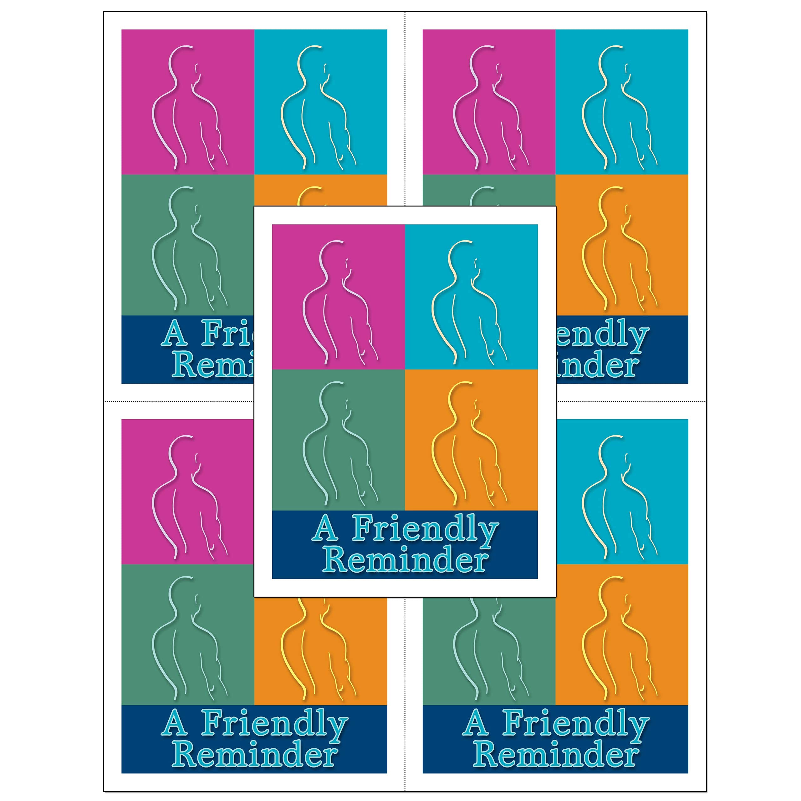 Customizable Chiropractic & Massage Therapy Laser Appointment Reminder Postcards - 4 Micro Perforated Cards per Sheet (4.25