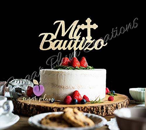 Mi Bautizo Cake Topper - Personalized Baptism Cake Decorations for Baby Christening Celebrations - Perfect for 1st Birthday, Baby Shower & Religious Ceremonies