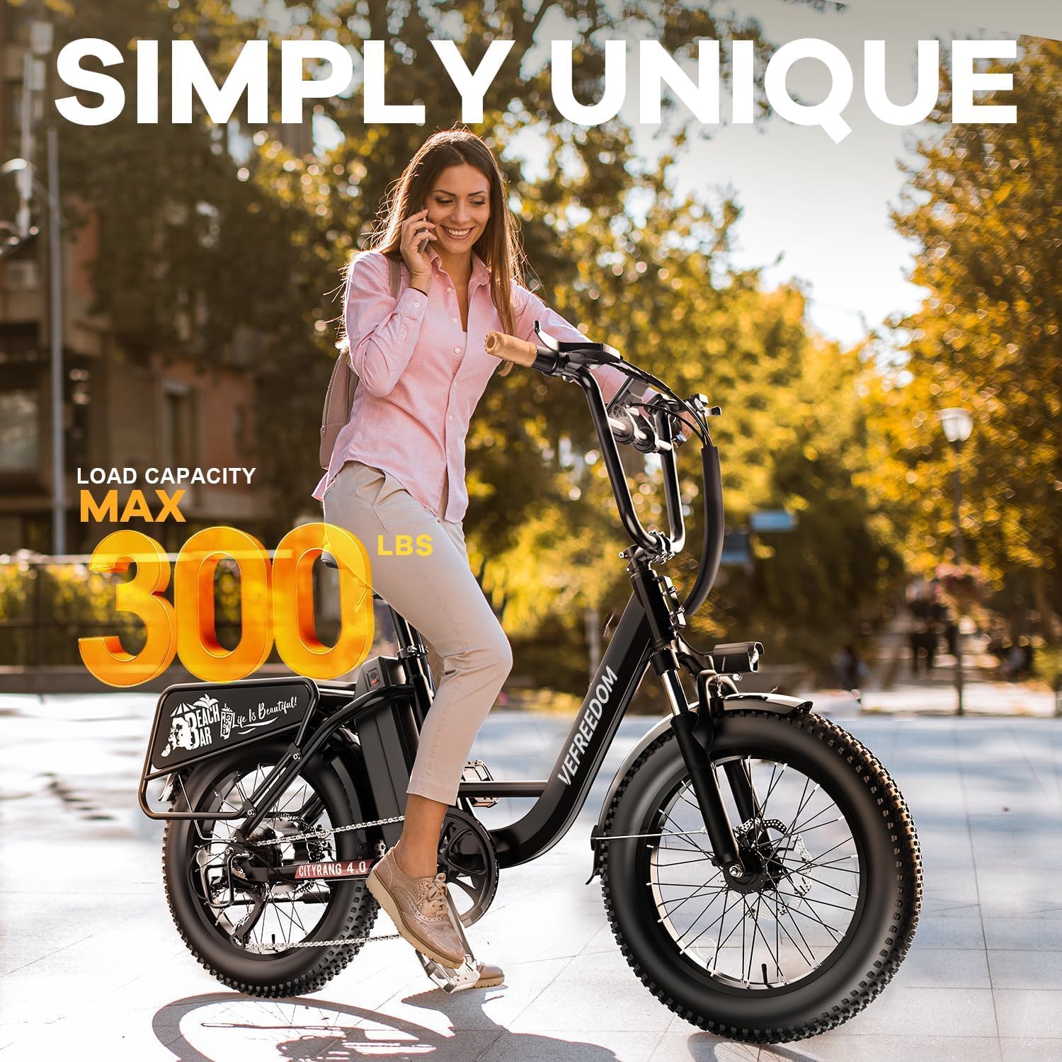 1500W Peak Electric Bike for Adults - 48V 20Ah Removable Battery, 70 Miles Range & 30MPH Speed - 20