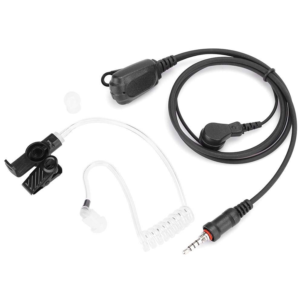 Waterproof IP54 PU In-Ear Surveillance Headset with Clear Acoustic Coil Tube - Compatible with ICOM IC-M33 M25 M34 Radios - Secure Communication for Marine, Security & Outdoor Activities