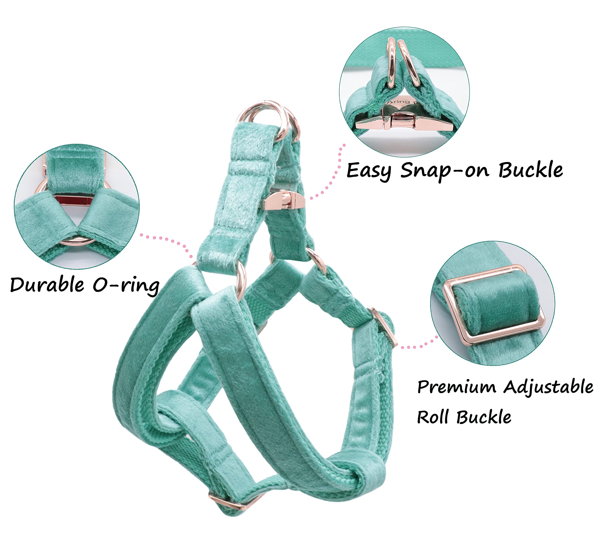 ARING PET Dog Harness - Adjustable Velvet Harness for Small, Medium & Large Dogs | Soft & Comfortable Pet Vest for Walking, Training & Outdoor Adventures