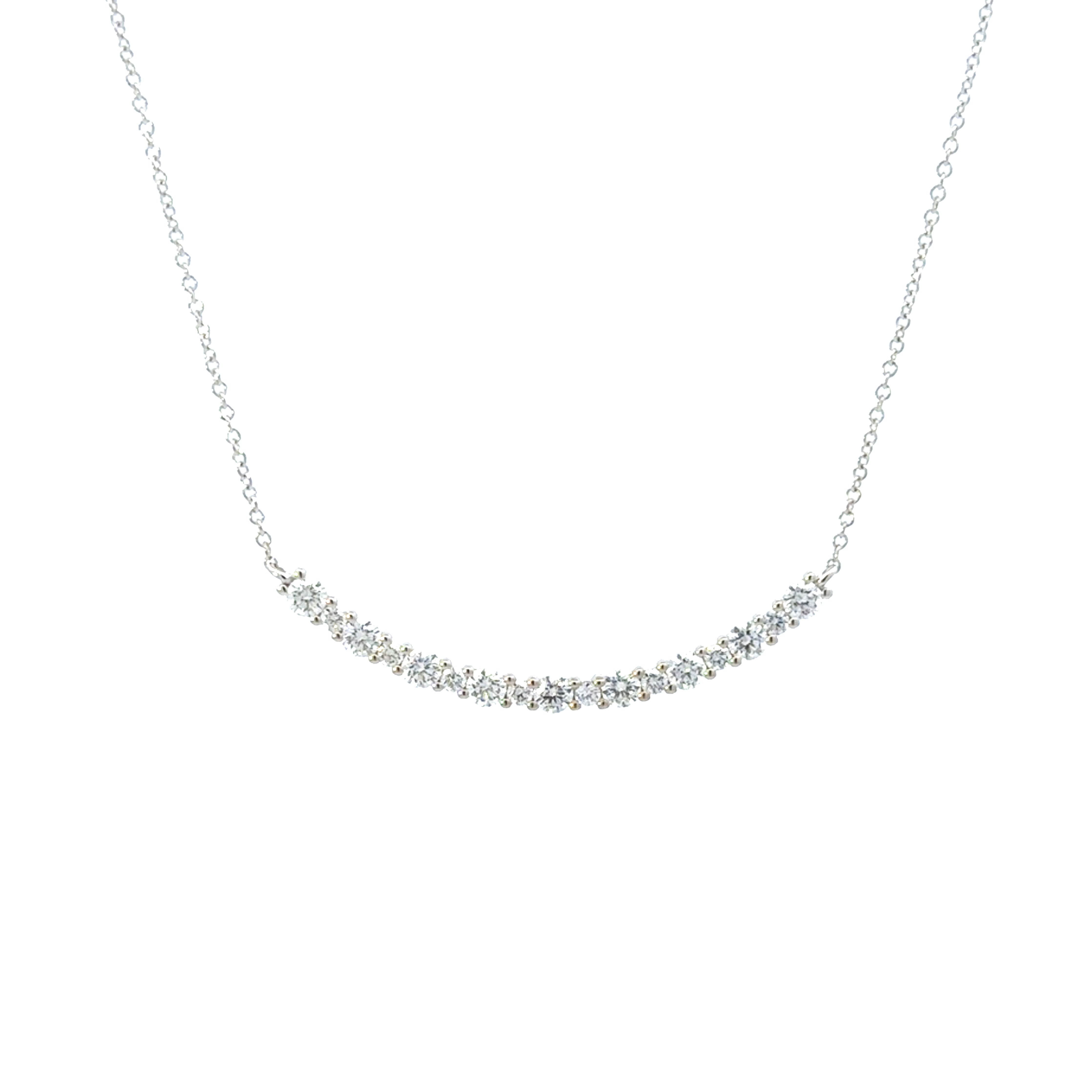 American Jewelry Design Diamond Bar Necklace - Elegant 14K Gold Pendant for Women | Perfect for Weddings, Parties & Special Occasions