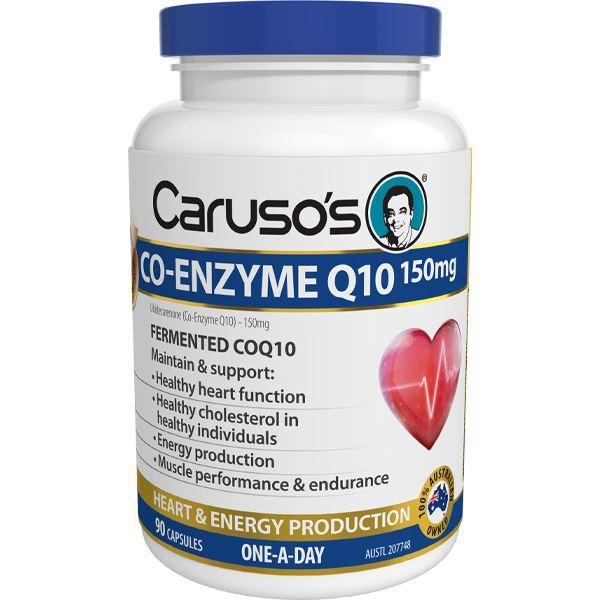 Caruso's Coenzyme Q10 150mg Supplement - Supports Heart Health & Energy - for Adults Seeking Cardiovascular Support & Cellular Energy Boost