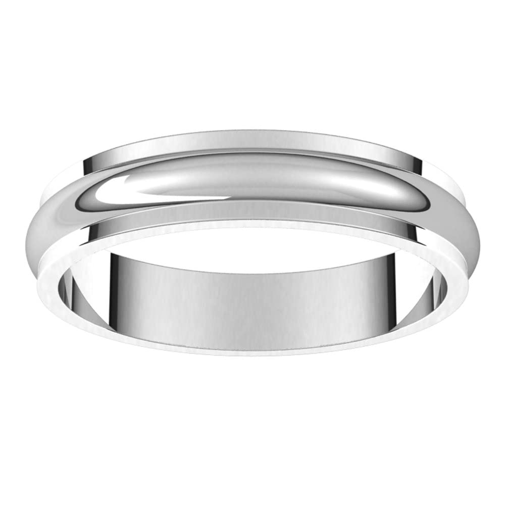 4mm Sterling Silver Half Round Edge Wedding Band Ring for Women - Size 11 | Elegant Bridal Jewelry, Anniversary Gift for Her - Perfect for Weddings, Engagements & Special Occasions