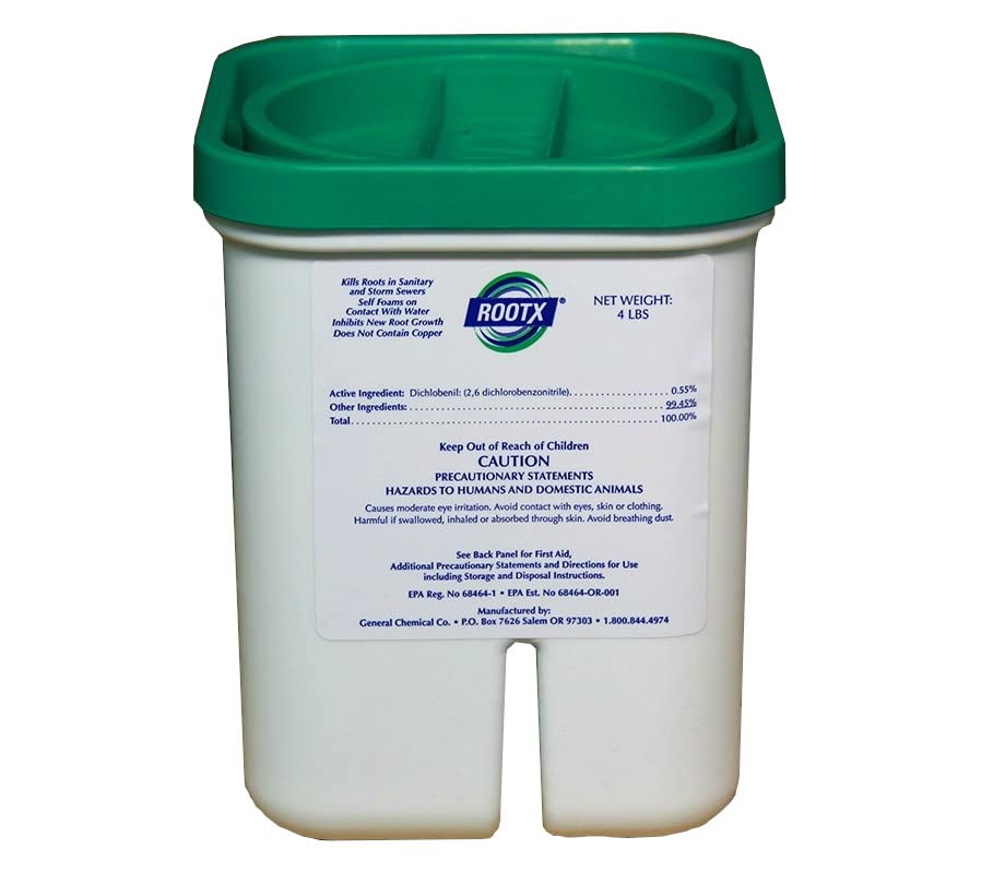 RootX - 4 LB. Jar Foaming Root Killer for Sewer Lines & Septic Systems | Prevents Clogs & Pipe Damage | Ideal for Homeowners & Commercial Properties