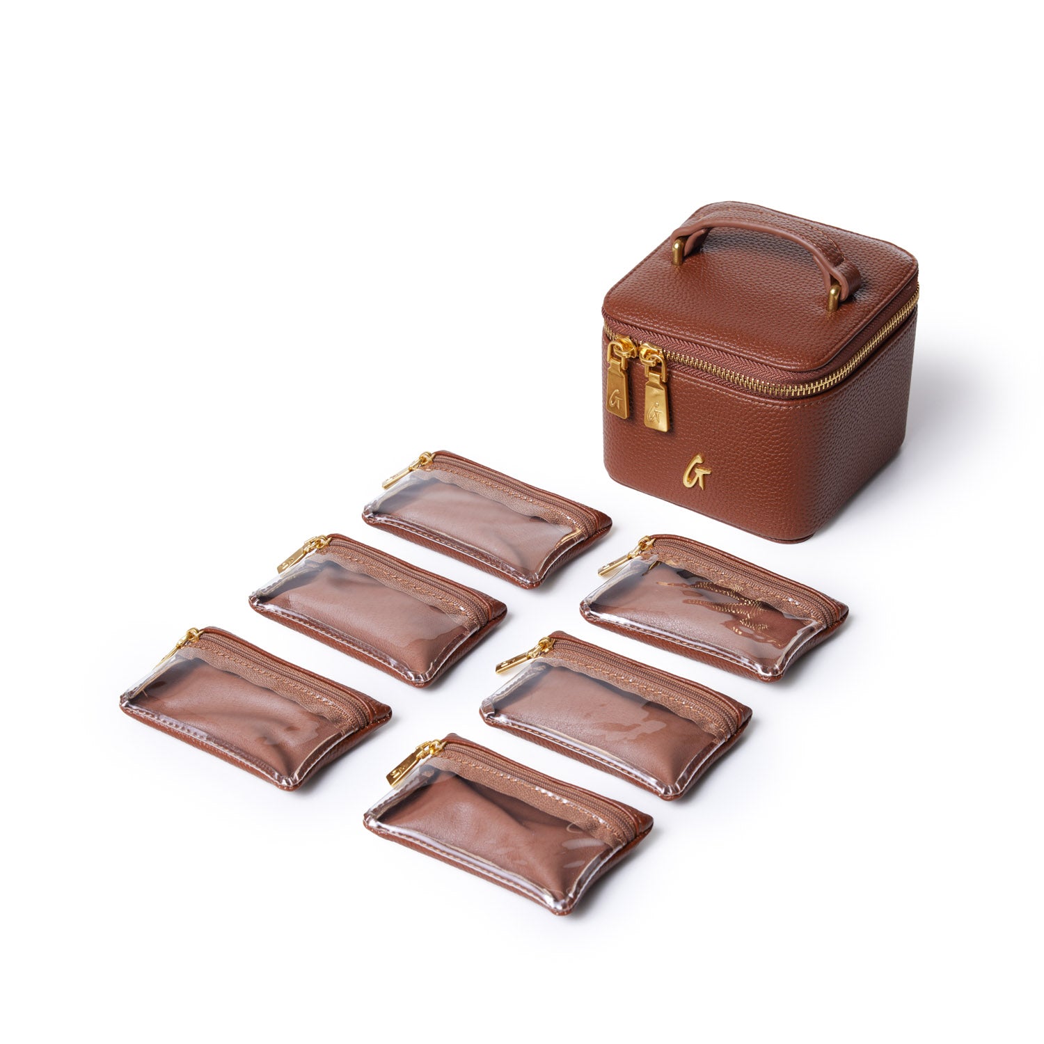 Pebble Jewelry Case - Brown Leather Jewelry Box for Women | Perfect for Travel, Home Storage & Gift Giving
