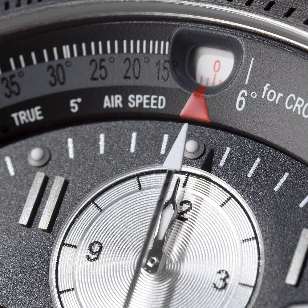 Khaki Aviation X Wind Automatic Chronograph Watch 44mm - Black Dial with Leather Strap for Men | Pilot & Casual Wear | Perfect for Aviation Enthusiasts & Everyday Use