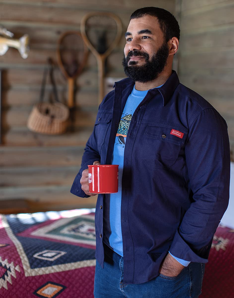 Stormy Kromer Men's Twill Shirt - Long Sleeve Button Down Cotton Shirt in Redwood | Casual & Outdoor Wear for Hiking, Camping & Everyday Style