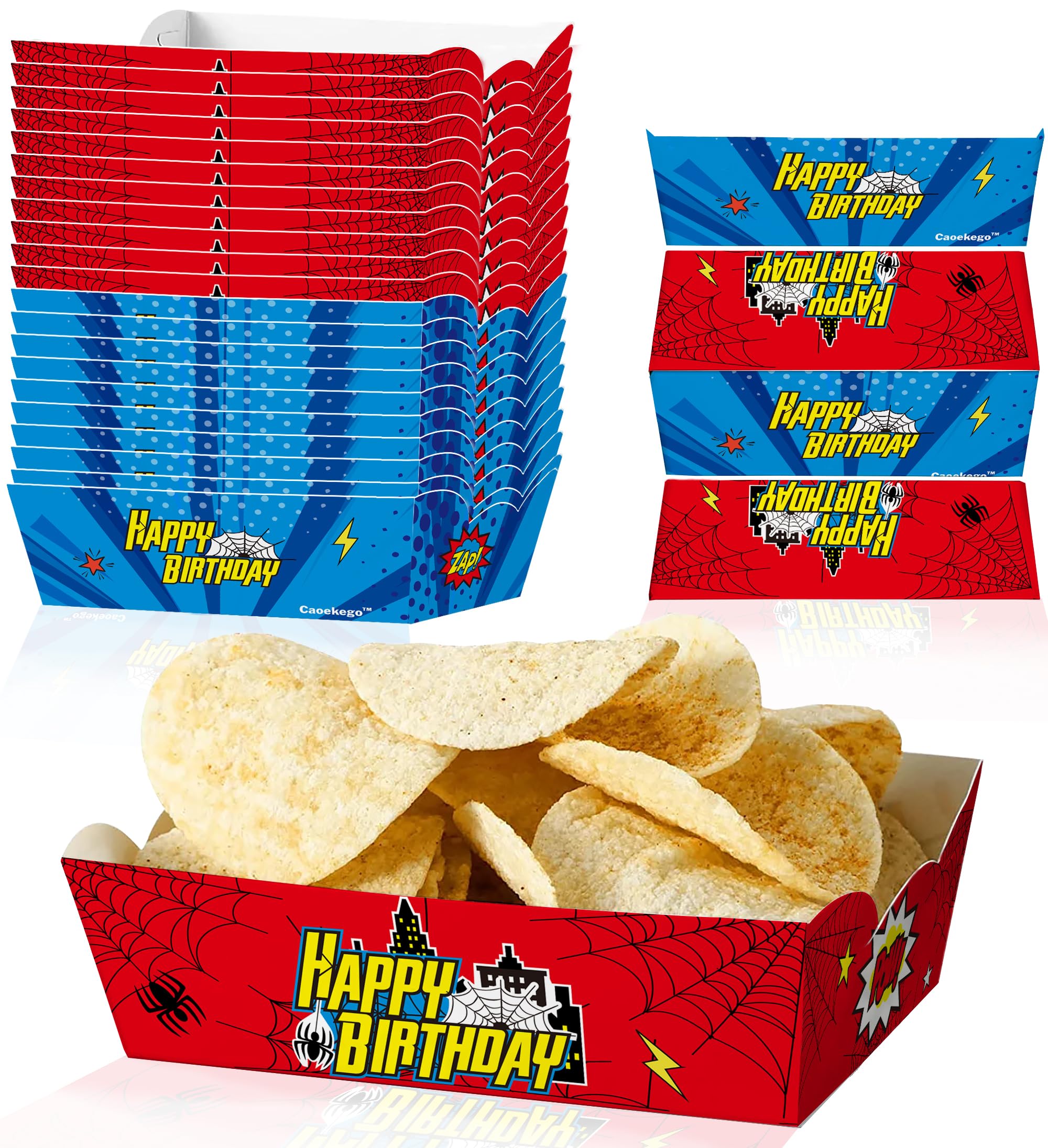24 Pcs Spider Snack Bowl Set - Halloween Party Supplies, Kids Superhero Themed Food Trays for Birthday Decorations - Perfect for Spider-Man Themed Parties & Halloween Celebrations