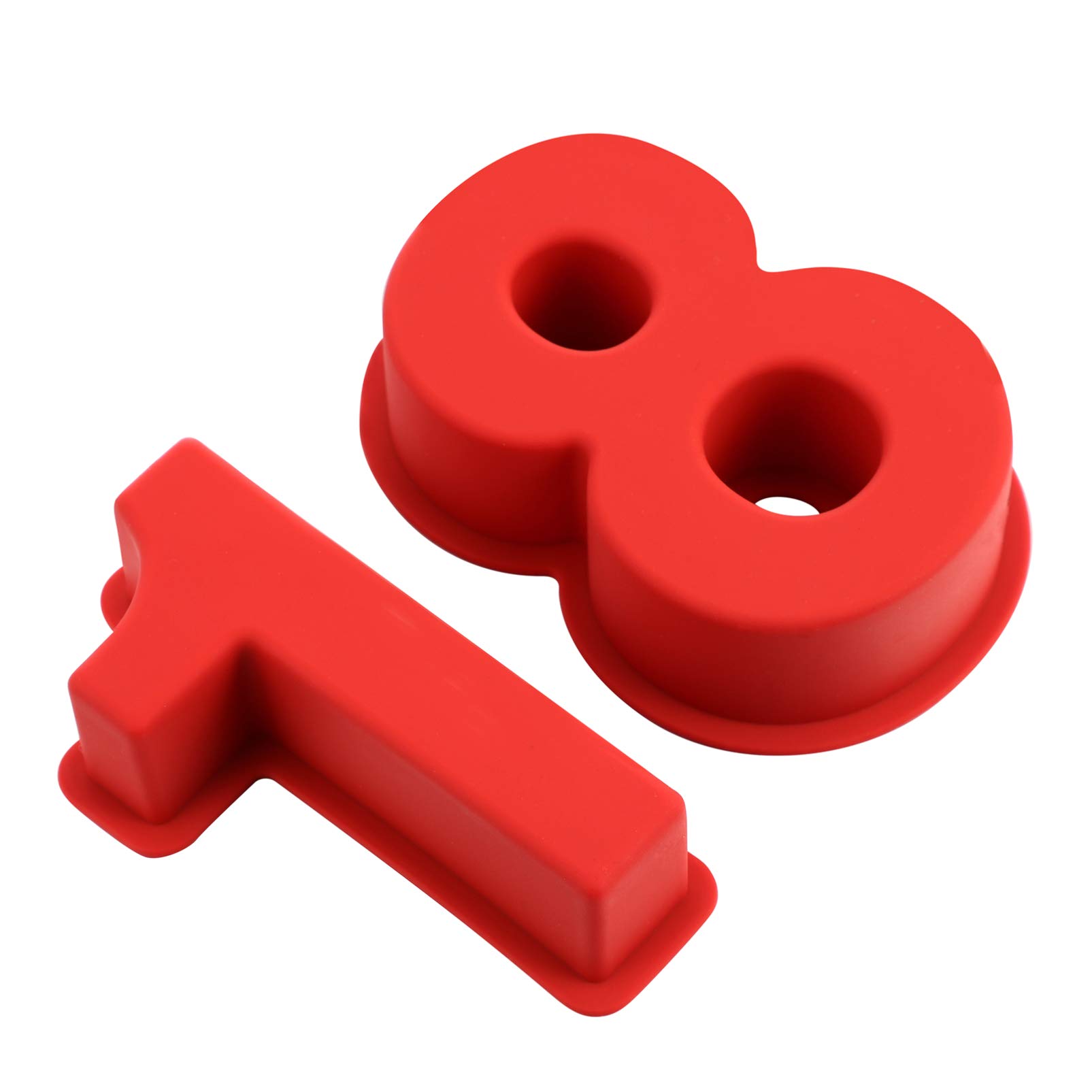 Hemoton 2-Piece Silicone Number Cake Mold Set - Reusable Baking Pans for Birthday, Anniversary, and Special Occasion Cakes - Perfect for DIY Bakers and Home Chefs