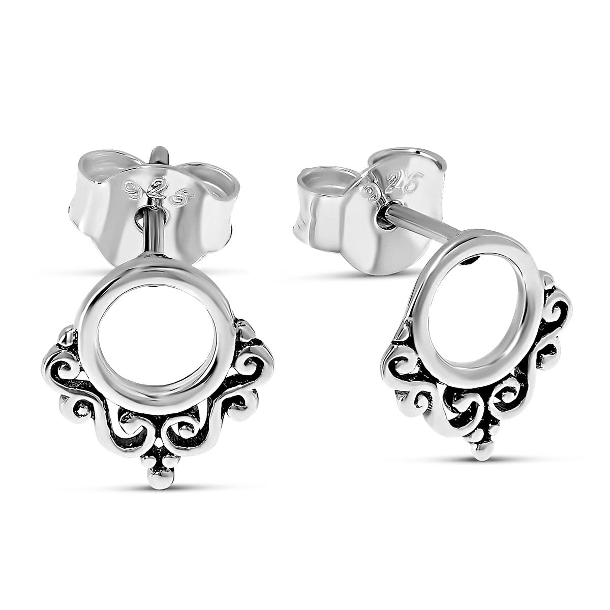 Dainty Mehendi Archway Stud Earrings for Women - Elegant Indian Bridal Jewelry for Weddings, Parties & Festive Occasions