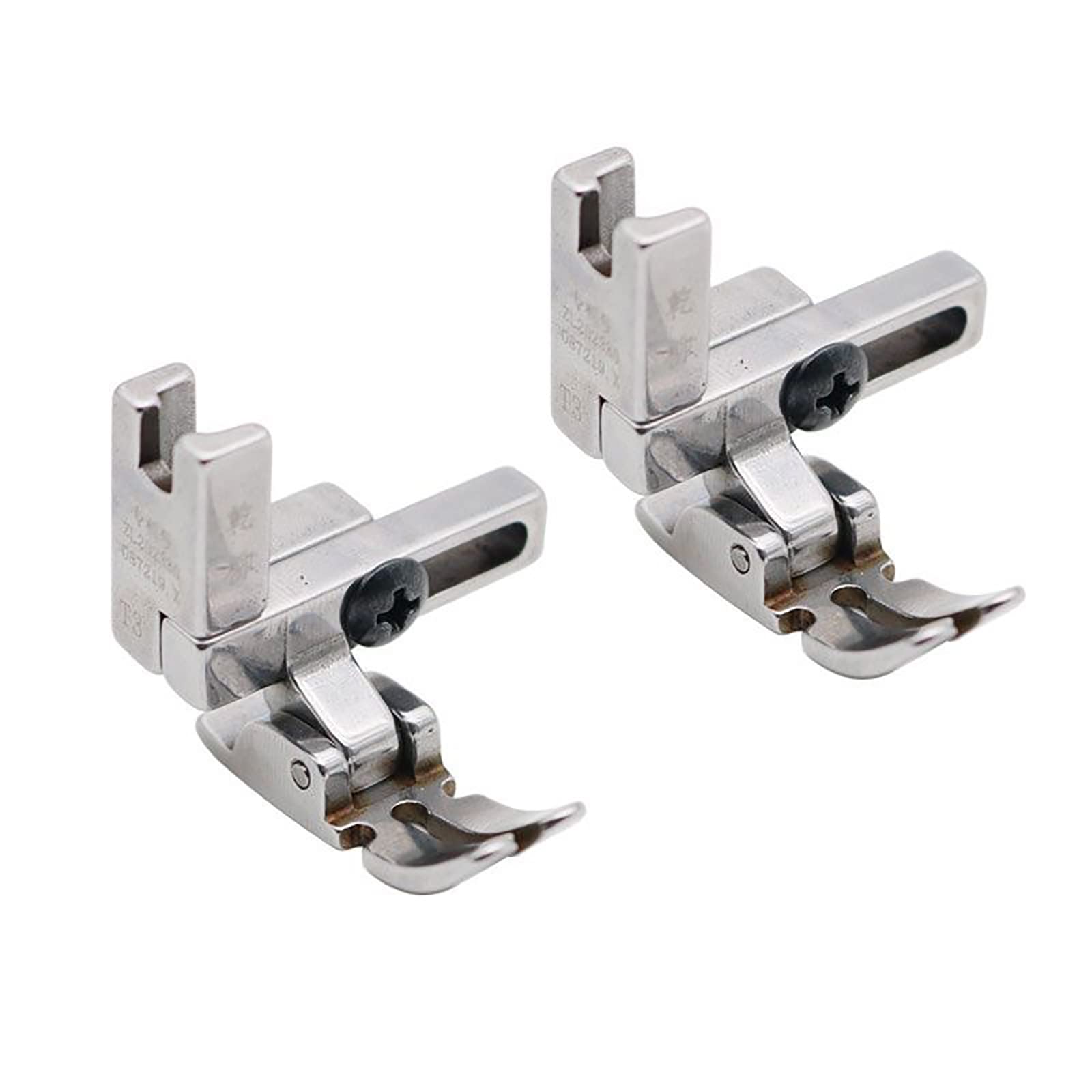 YICBOR 2PCS Universal Presser Foot #T3 - 3-in-1 Multifunctional Sewing Machine Presser Foot, Adjustable Left/Right Single-Sided Metal Presser Foot for Quilting, Embroidery & General Sewing