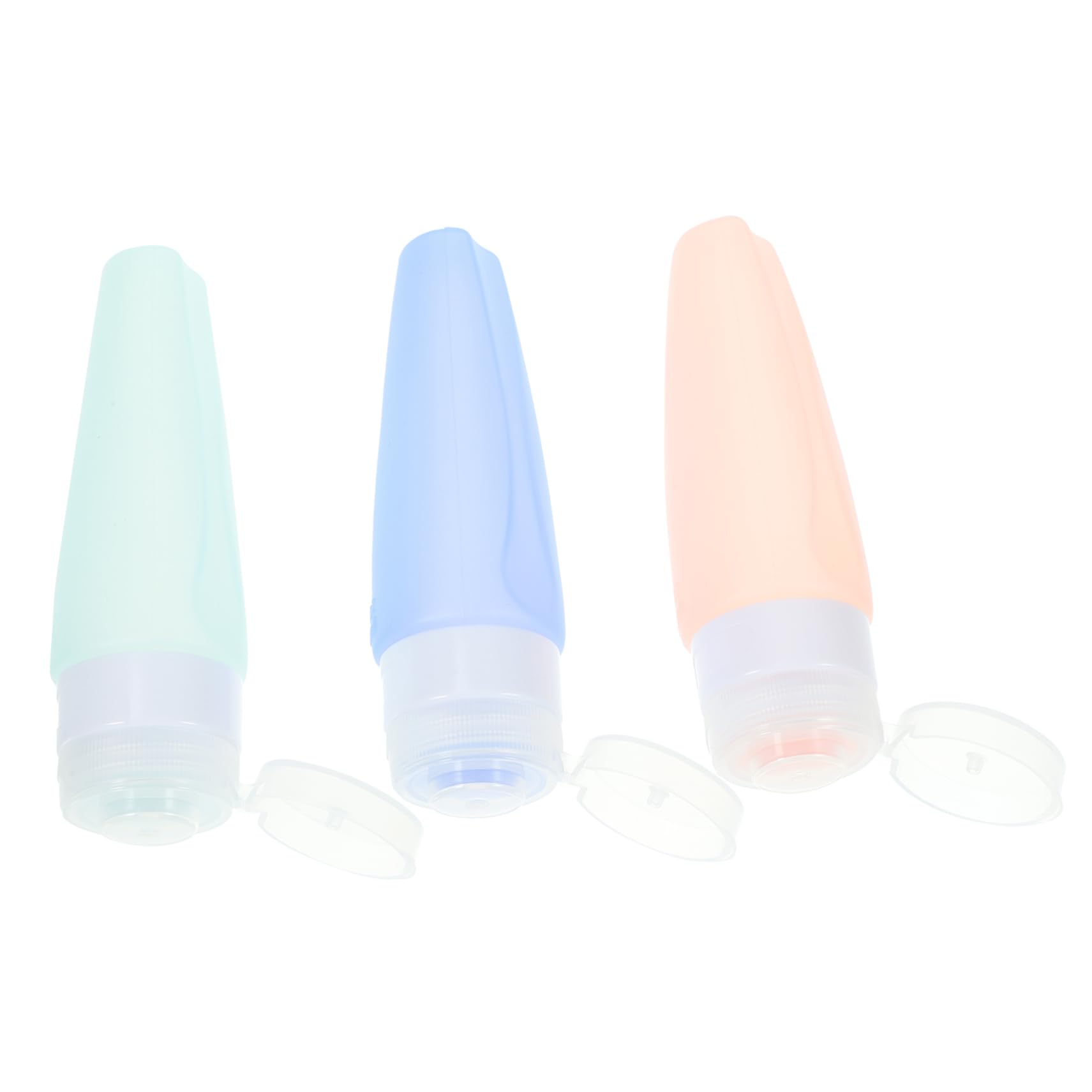 Minkissy 90ml Silicone Travel Bottles Set - Leakproof Shampoo, Conditioner & Lotion Containers (3-Pack, Green, Pink, Blue) | Perfect for Toiletries, Hand Soap & Airplane Carry-On Essentials