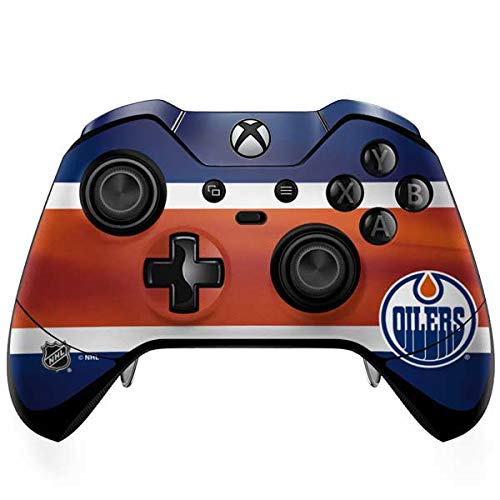 Officially Licensed NHL Edmonton Oilers Jersey Gaming Skin Decal for Xbox One Elite Controller - Custom Protective Cover for Gamers & Sports Fans