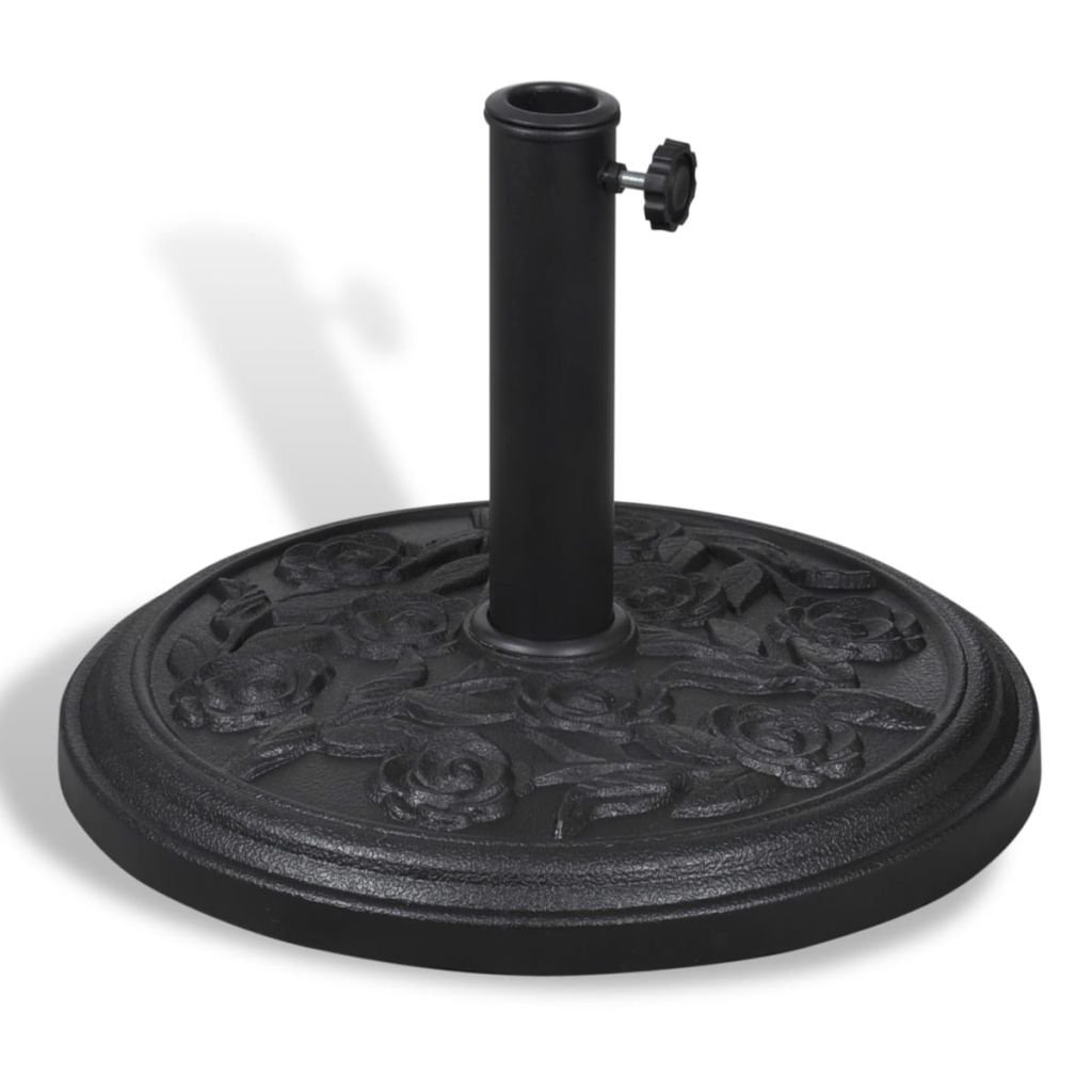 Heavy Duty Concrete Parasol Base Stand - Round Market Patio Umbrella Holder for Outdoor, Garden, Poolside & Backyard Use