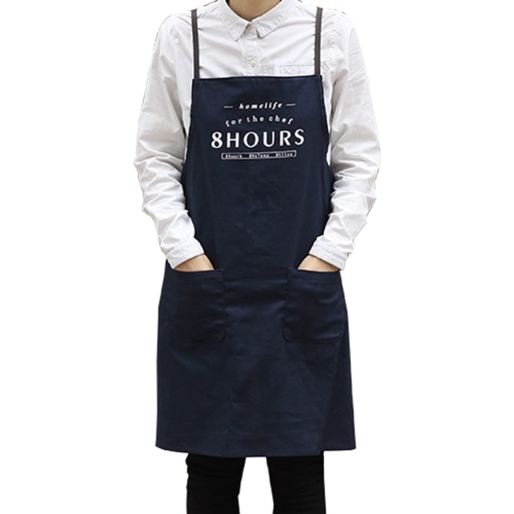Vintage Cotton Linen Apron for Women & Men - Adjustable BBQ Chef Apron for Cooking, Baking, Grilling, Painting - Restaurant & Kitchen Use - Black (80x72cm) - Perfect for Home Cooking, Outdoor BBQ, and Art Workshops