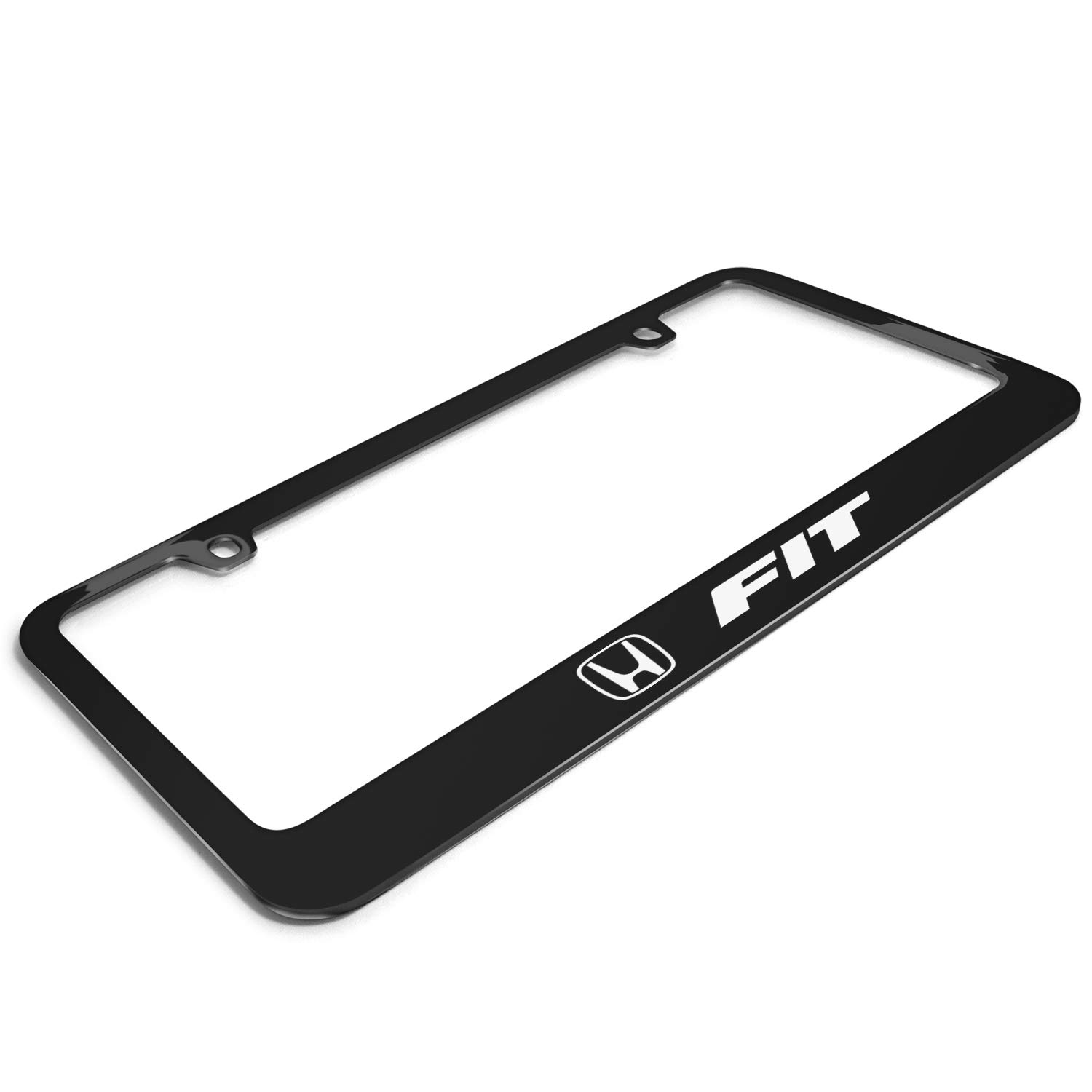 Black Metal License Plate Frame for Honda Fit - Durable & Stylish Car Accessory for Customization & Protection