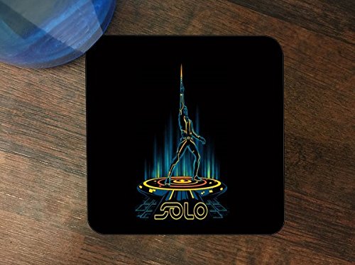 Star Wars Han Solo & Tron Crossover Art Silicone Drink Coasters Set of 4 - Non-Slip Beverage Protectors for Coffee Tables, Bars & Game Rooms - MWCustoms