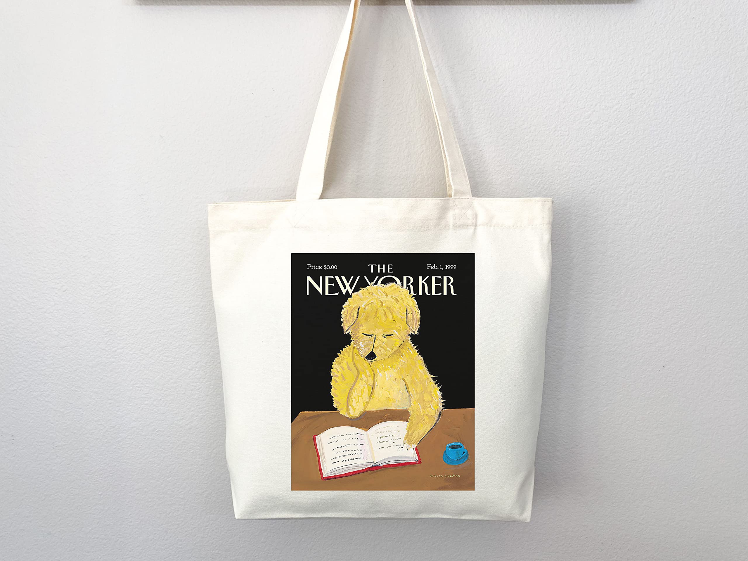 The New Yorker Tote Bag - Stylish Canvas Shopping Bag with Magazine Art Print - Perfect for Groceries, Beach Trips & Everyday Use (Tote Only)