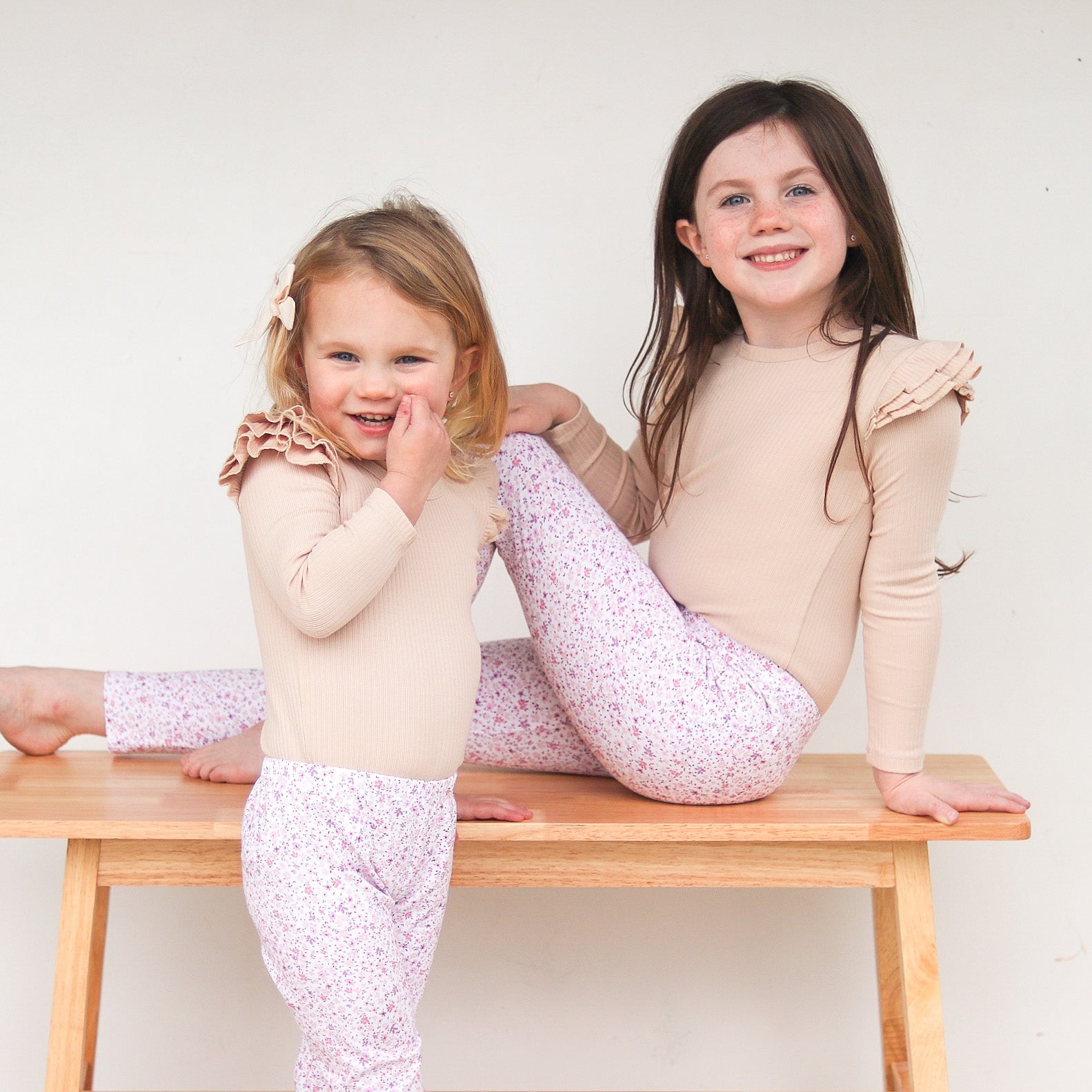 Soft & Cozy Long Sleeve Flutter Top in Oatmeal - Perfect for Casual Outings & Layered Fall Outfits
