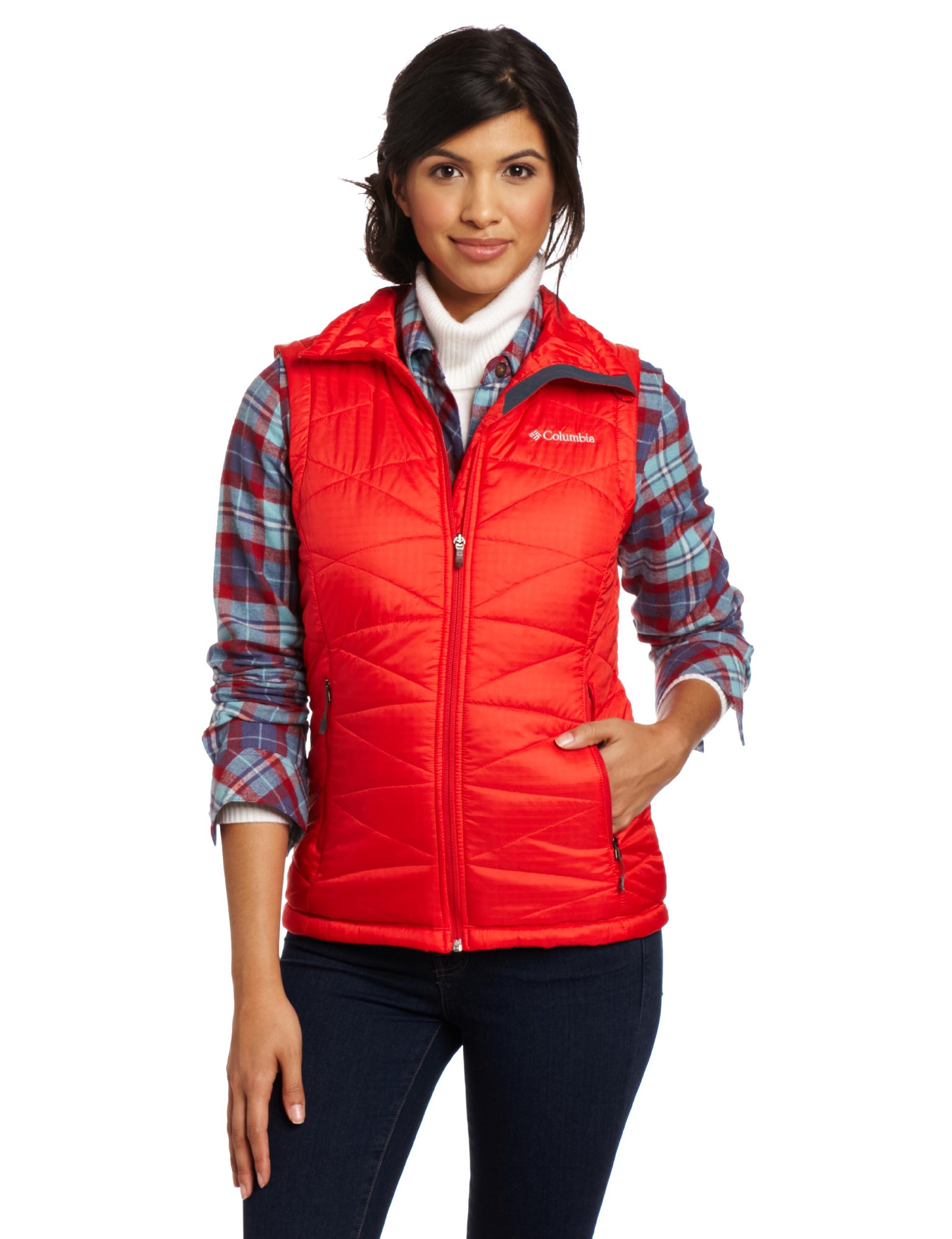 Columbia Plus Size Mighty Lite III Vest for Women - Lightweight Puffer Vest with Omni-Heat Reflective Lining - Outdoor Winter Hiking, Camping & Casual Wear