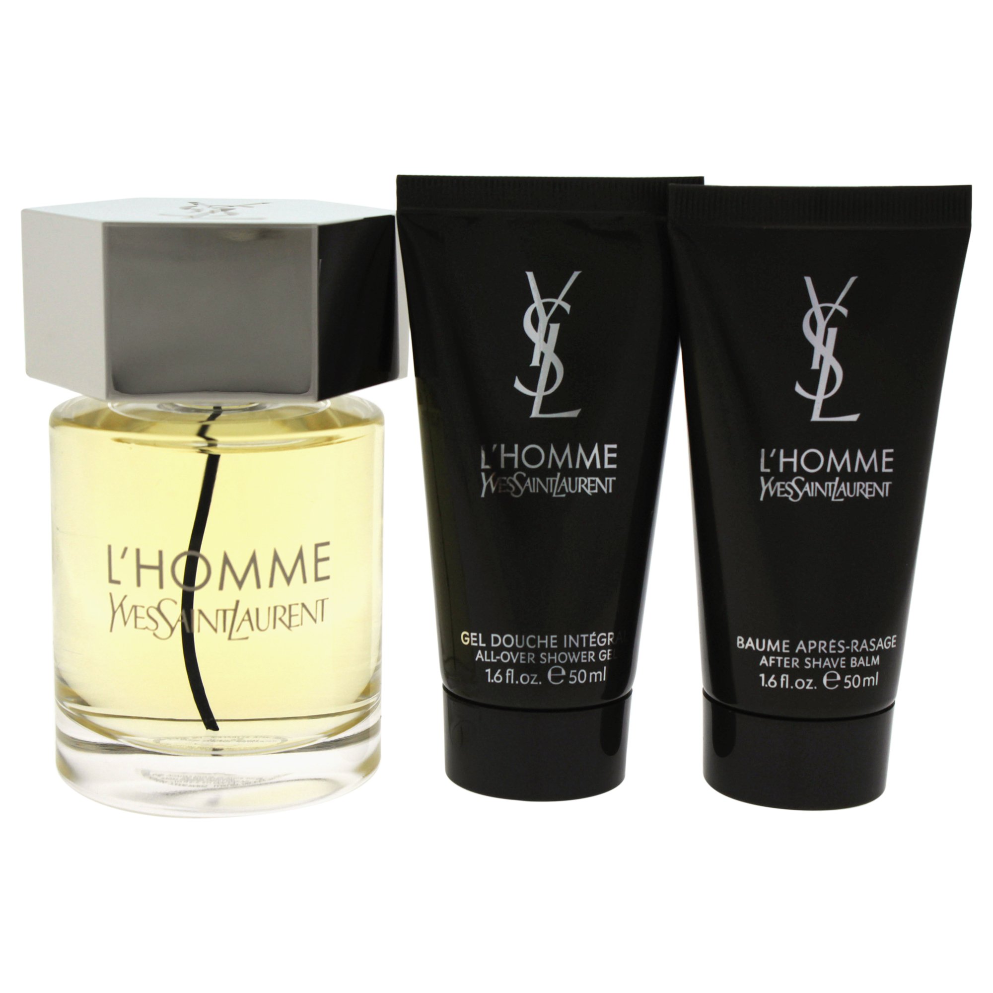 Yves Saint Laurent L'Homme Men's Gift Set - Eau De Toilette Spray, After Shave Balm & Shower Gel | Luxury Cologne Set for Him | Perfect for Birthdays, Anniversaries & Special Occasions