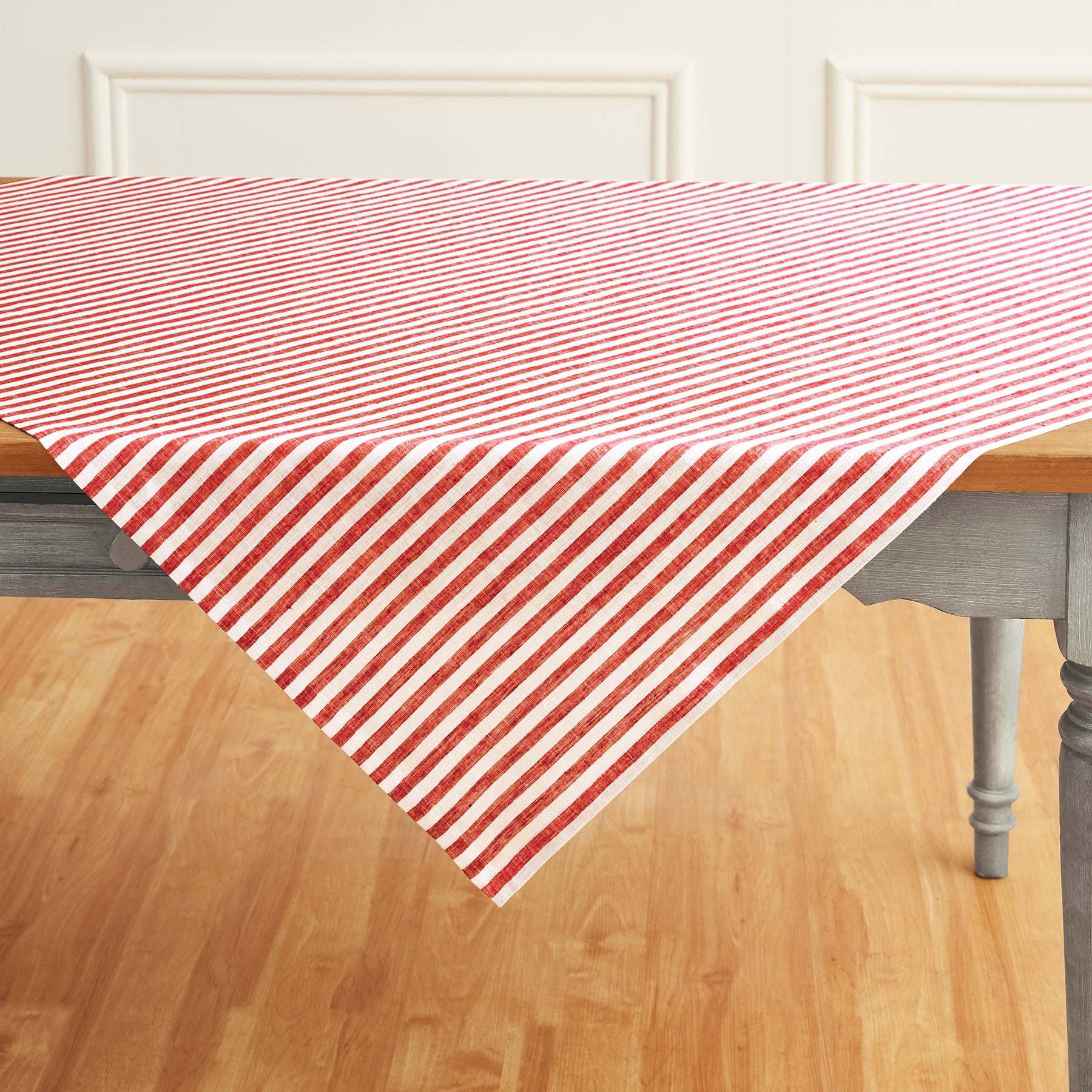 Amalfi Stripe Table Throw - Elegant Cotton Table Runner for Dining Room, Kitchen & Holiday Decor - Perfect for Weddings, Parties & Home Styling