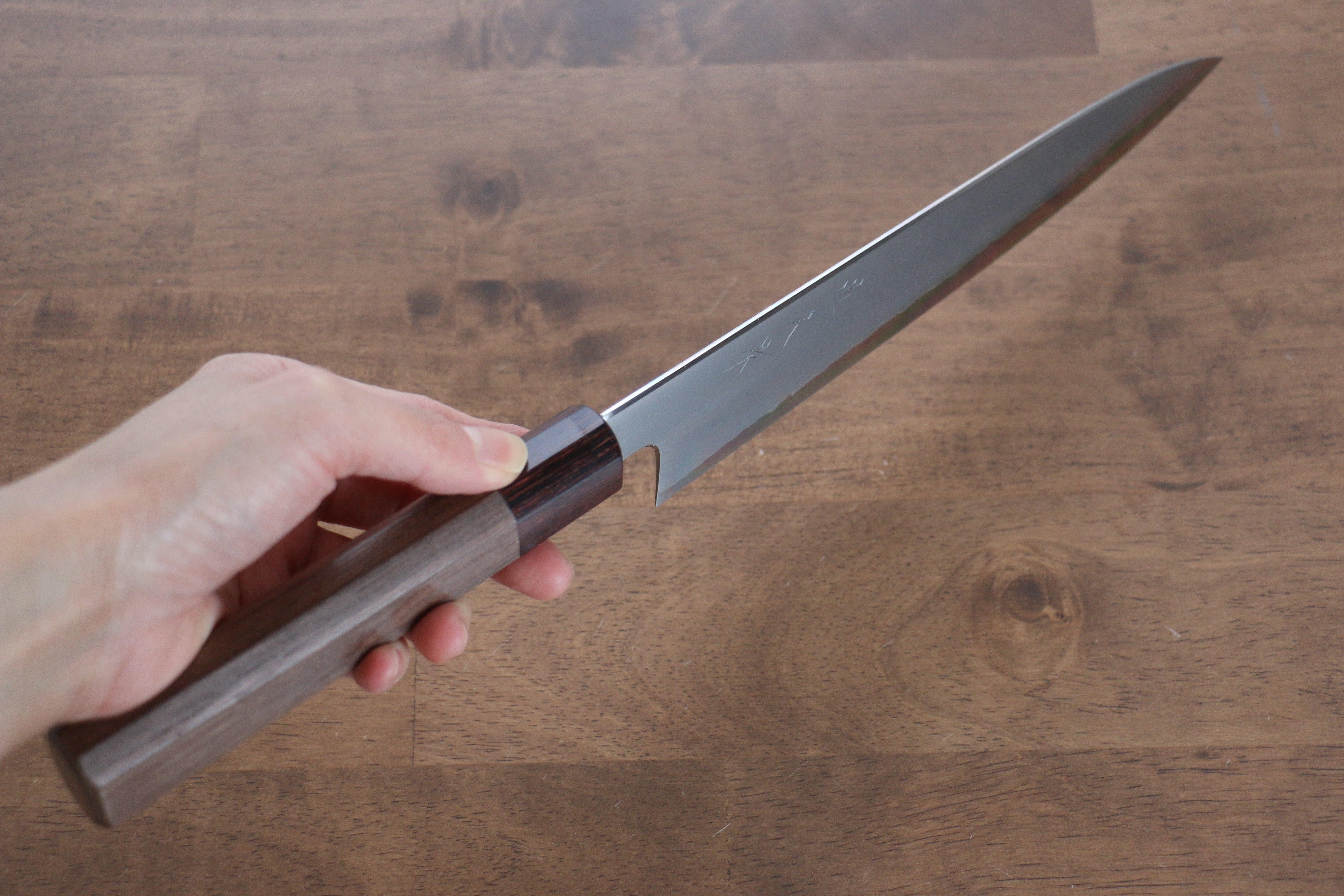 Premium SG2 Gyuto 210mm Japanese Chef Knife with Walnut Handle - Perfect for Slicing, Dicing & Precision Cooking in Professional Kitchens & Home Use