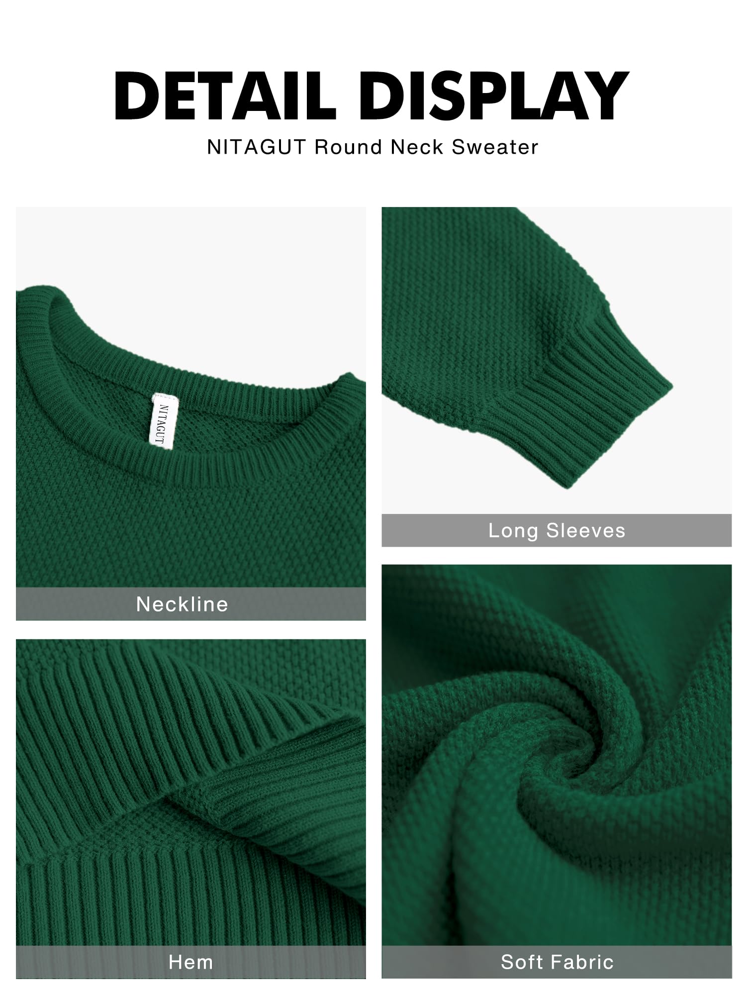 Men's Classic Crewneck Sweater - Soft Lightweight Knit Pullover with Ribbed Edge | Casual Winter Wear & Layering Essential for Men