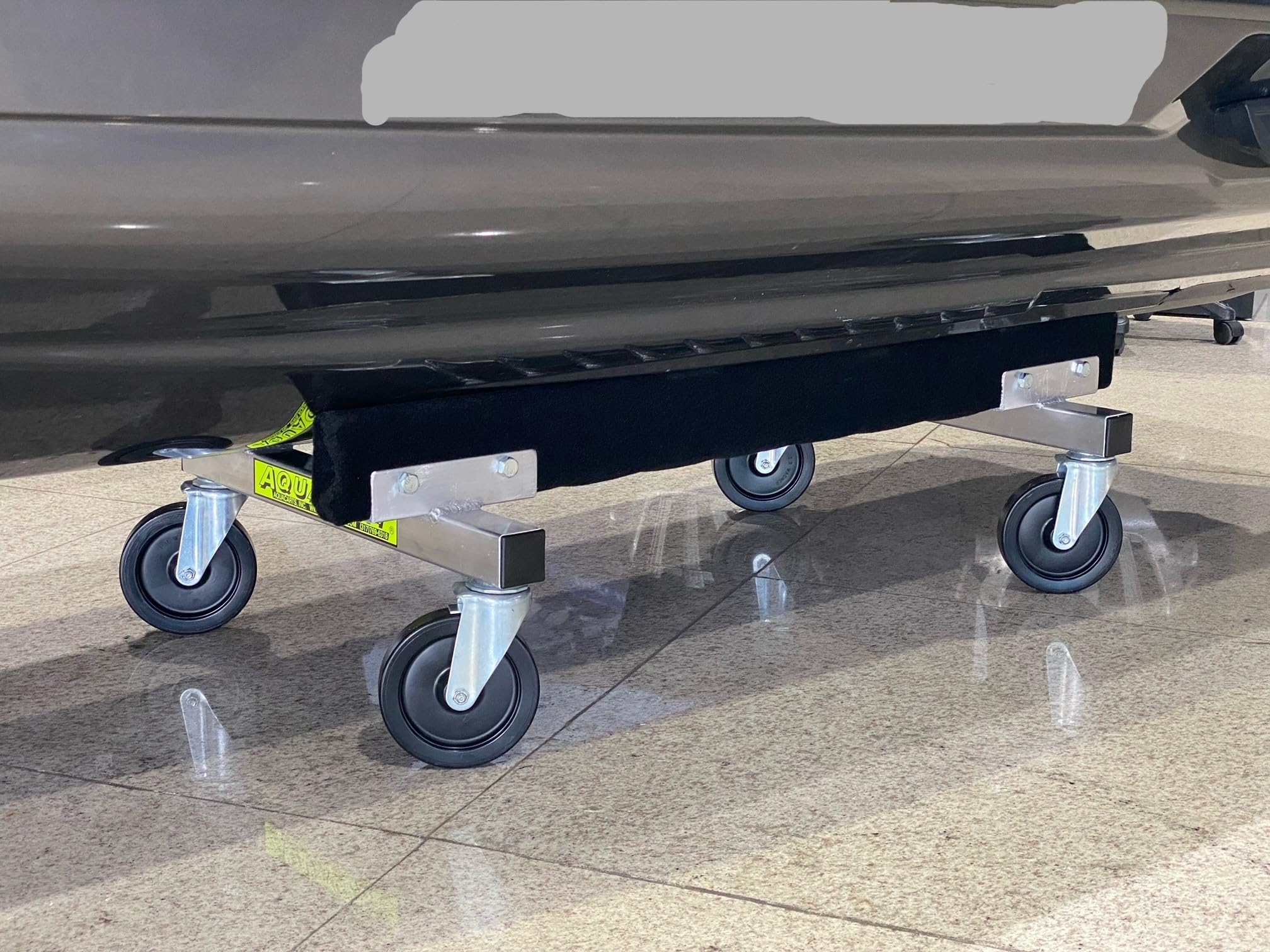 Aquacart AQ-11 Heavy Duty Aluminum PWC Watercraft Cart Stand Dolly - Portable Dock & Beach Launching for Jet Skis, Sea-Doos & Personal Watercrafts - Outdoor Marine Use