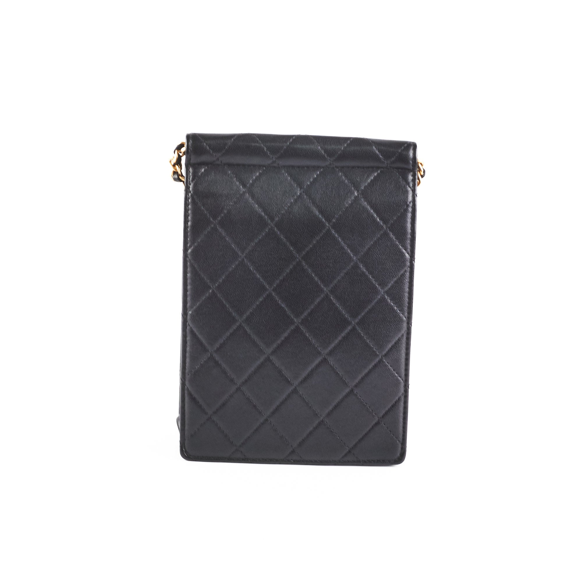 Chanel Quilted Vertical Pearls Clutch Bag in Black - Elegant Evening Clutch for Parties, Weddings & Special Events