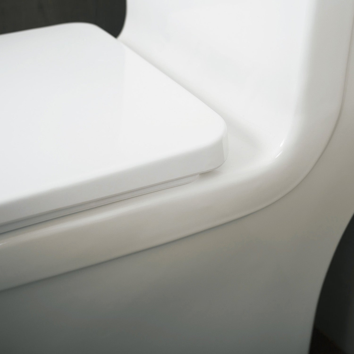 DAX One Piece Square Toilet with Soft Close Seat & Dual Flush - High Efficiency 1.28 GPF Water Saving - White Porcelain Bathroom Toilet - 28 3/4 Inch Height (BSN 835) - Perfect for Modern Homes & Small Bathrooms