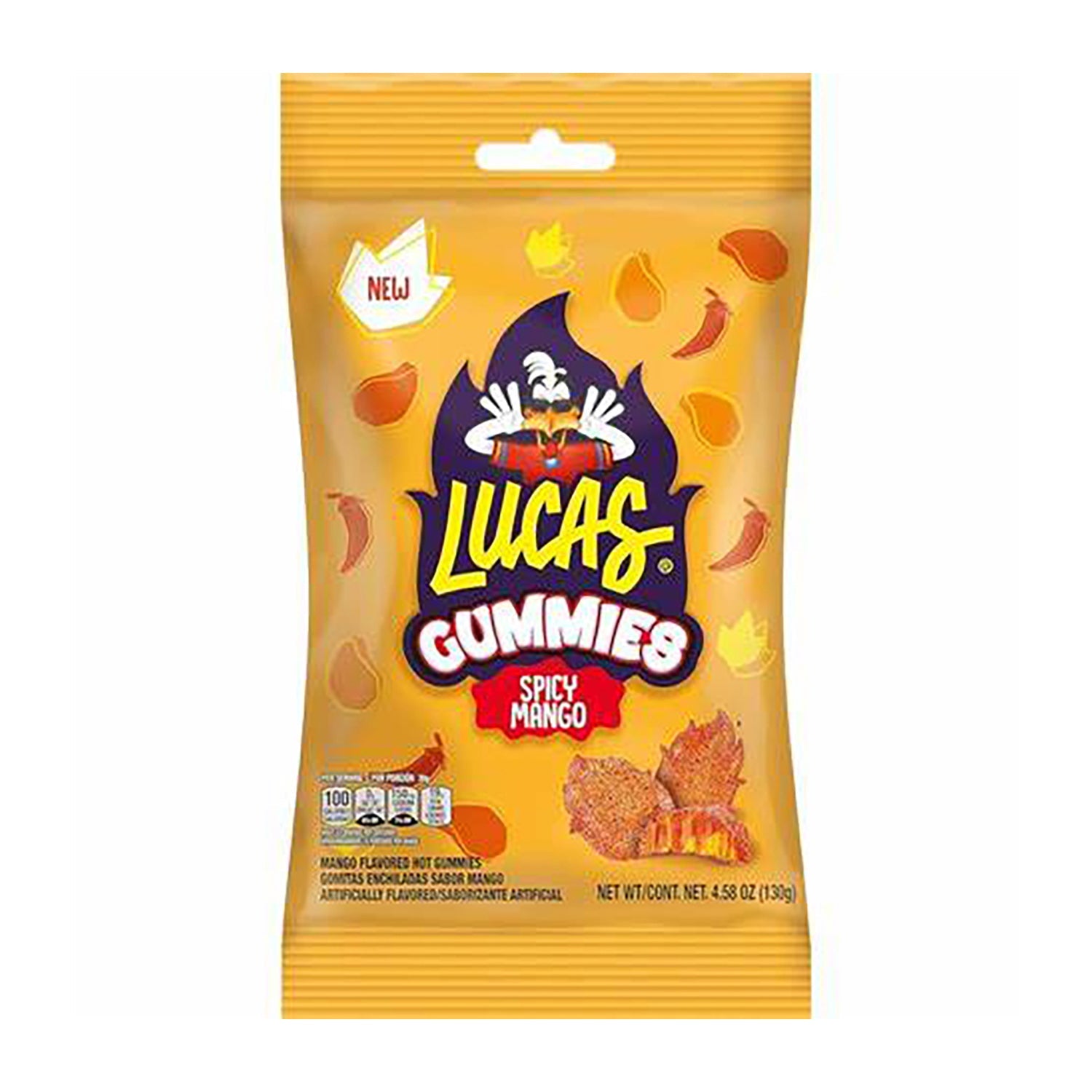 Spicy Mango Lucas Gummies - 4.5oz Resealable Bag | Sweet & Tangy Candy Snacks for Parties, Movie Nights & On-the-Go Treats