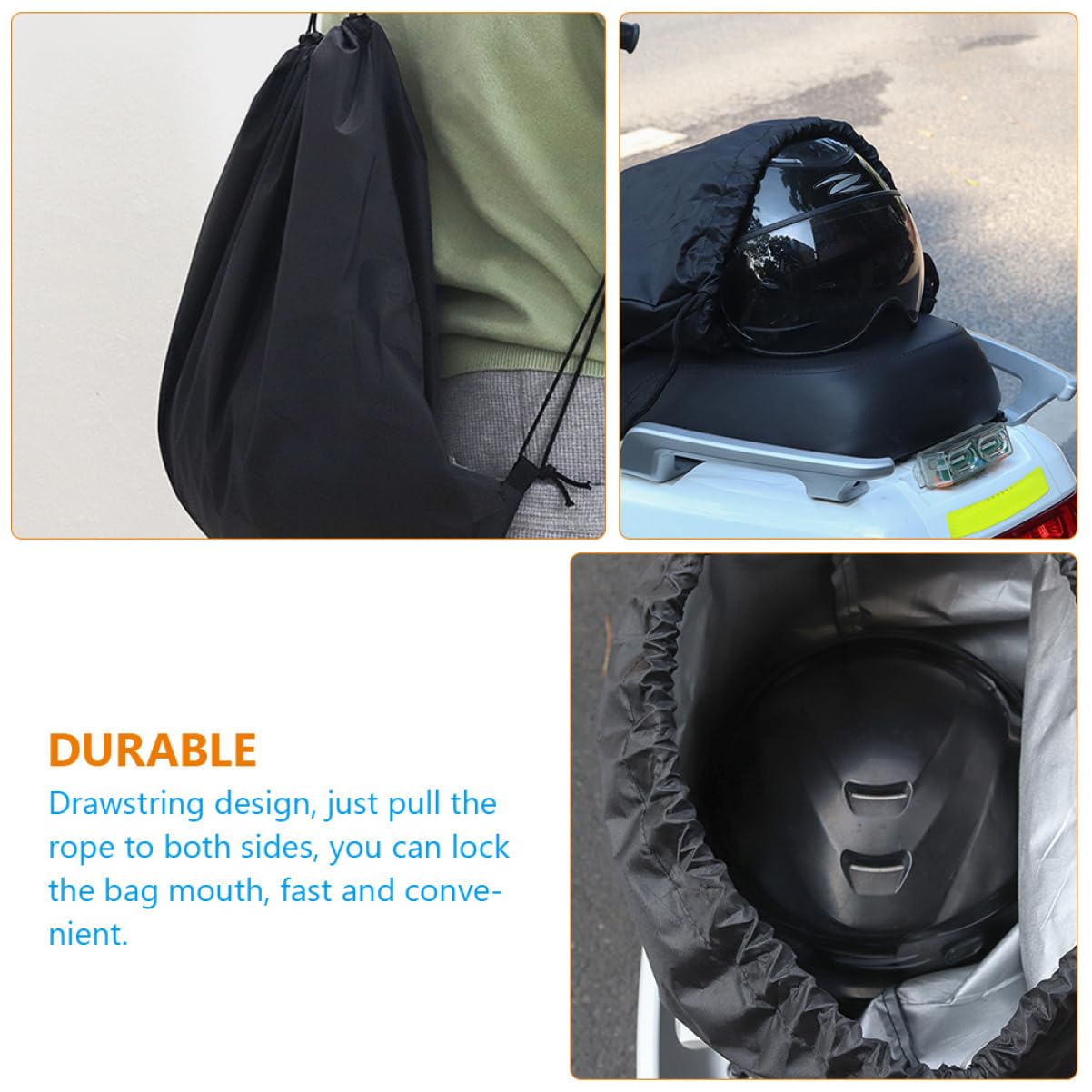 **Motorcycle Helmet Bag with Drawstring - Waterproof Helmet Backpack for Ski, Sports & Travel - Durable Storage & Carrying Solution for Motorcycle, Skiing & Outdoor Adventures**