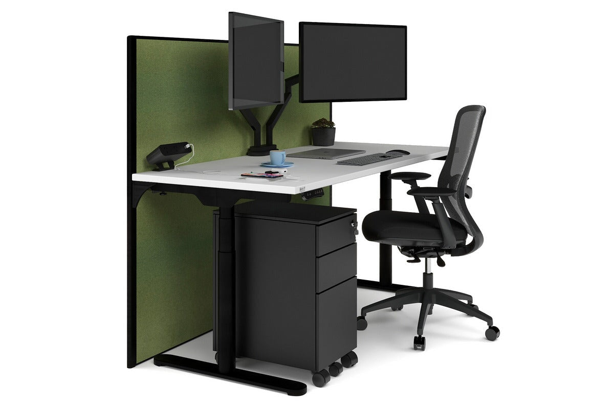 Flexi Premium Height Adjustable Single Workstation [1800L x 700W] - Ergonomic Standing Desk for Home Office, Gaming & Study - Electric Sit Stand Desk with Memory Function