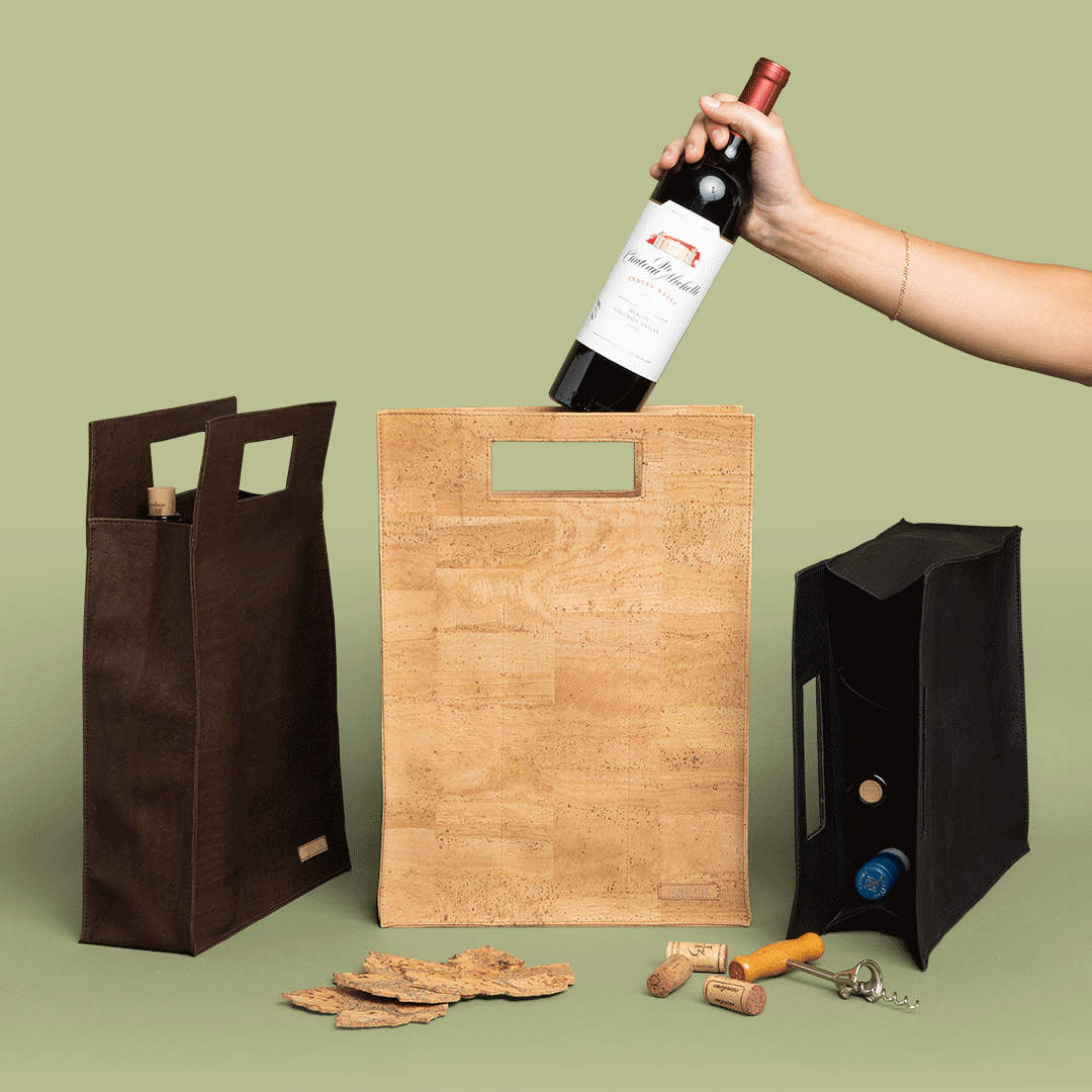 Sommelier Cork Wine Tote Bag - Premium Insulated Wine Carrier for 2 Bottles | Perfect for Picnics, Parties & Gifting