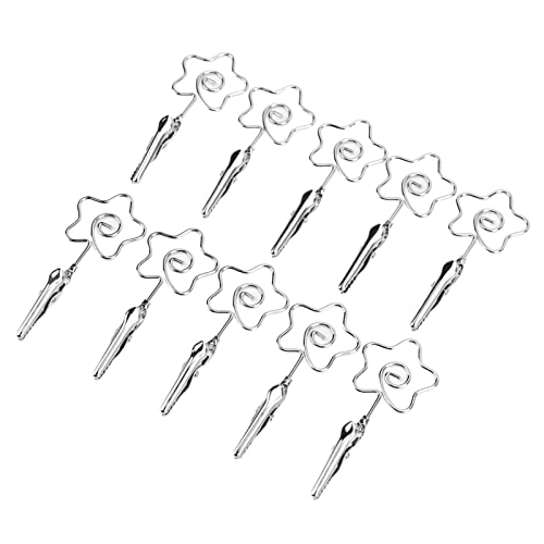 Premium Metal Name Card Clips - 10 Pack Durable Silver Note Holders for Business Cards, Photos, Memos & Office Organization | Perfect for Desk Accessories, Presentations & Event Displays