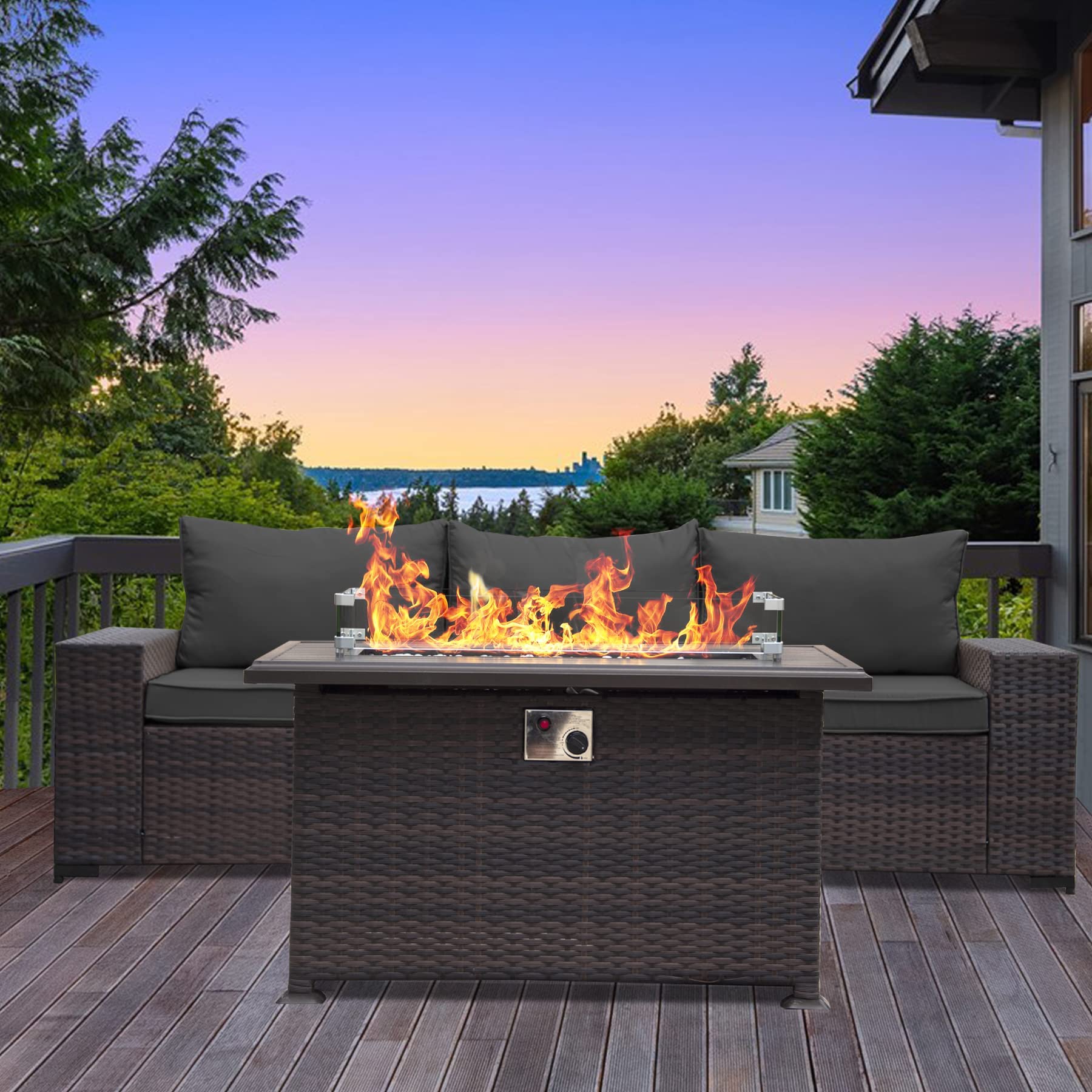7-Piece Outdoor Patio Furniture Set with 43