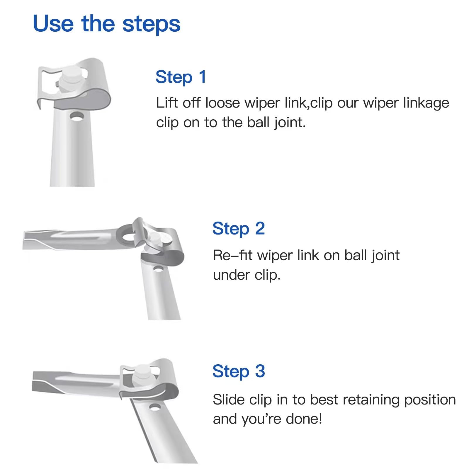 Universal Wiper Motor Linkage Kit - 10pcs for Car Windshield Repair