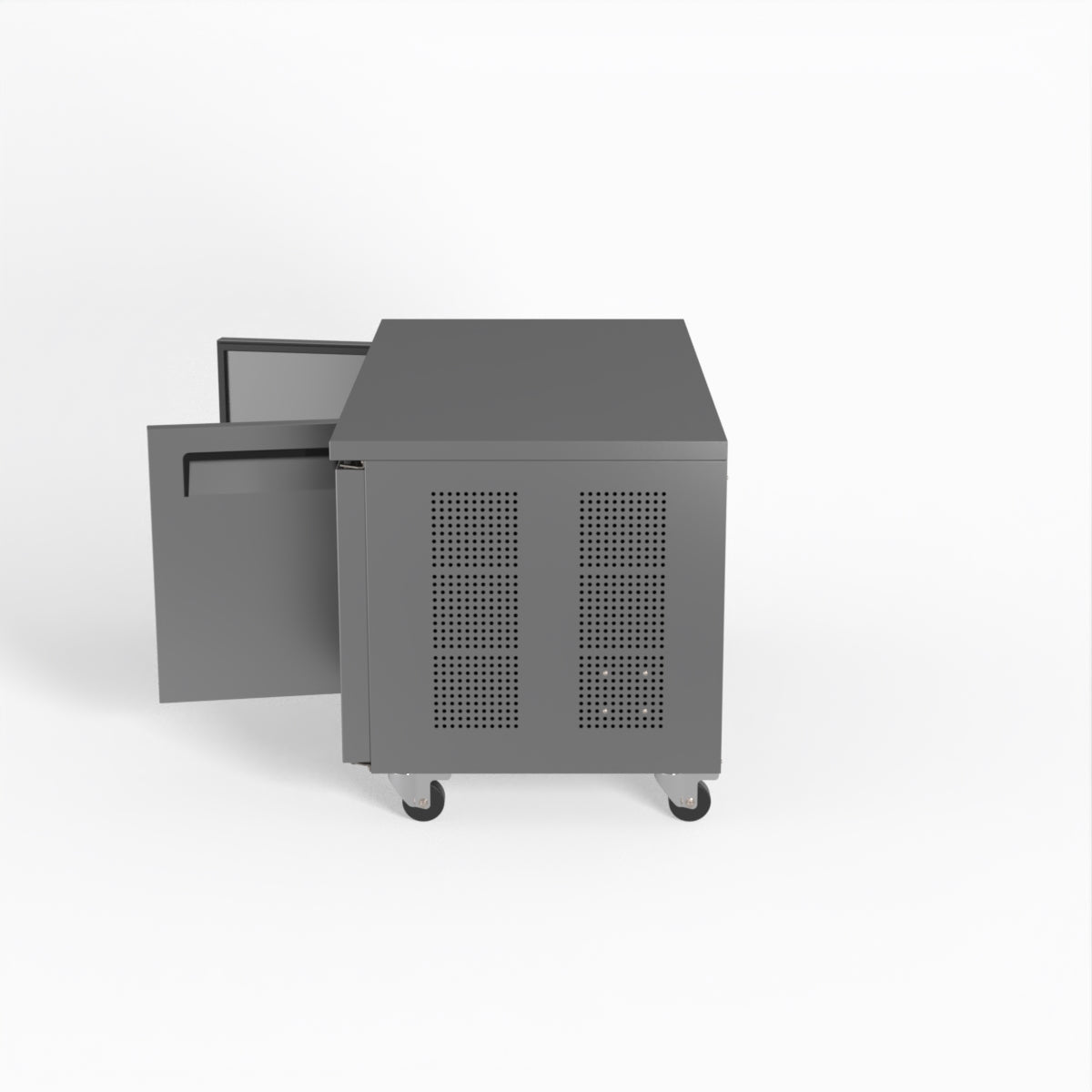 Commercial Under Counter Refrigerator - 2 Door Stainless Steel Worktop Fridge, 800mm Depth - Ideal for Restaurants, Cafes, and Commercial Kitchens