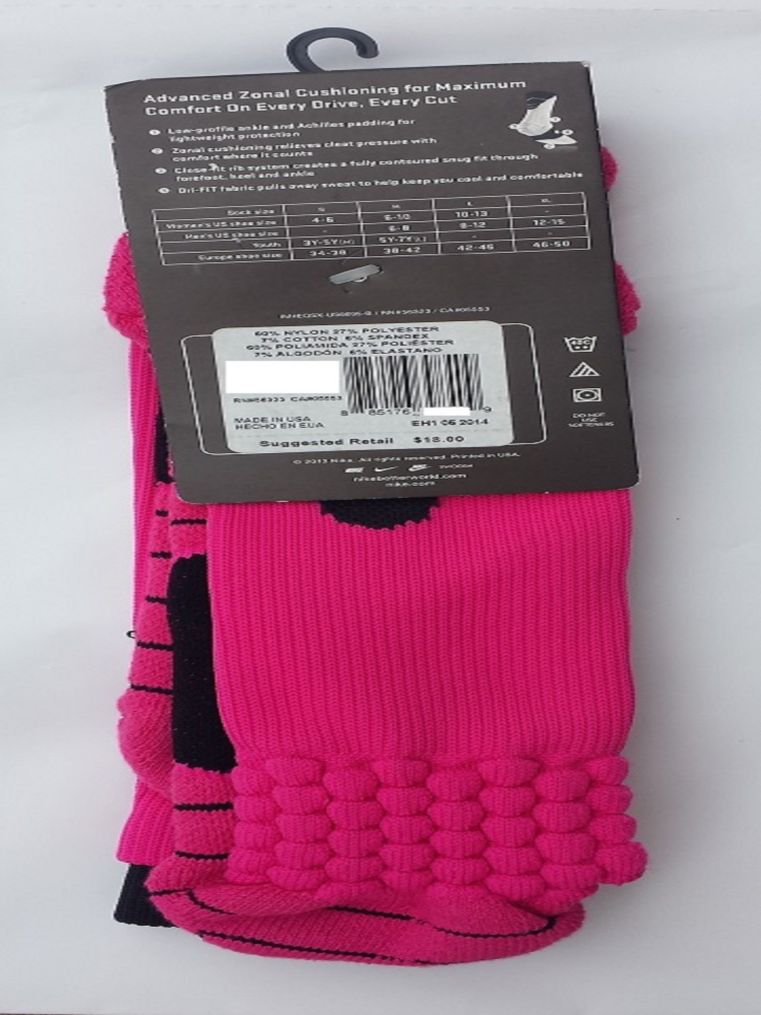 Nike Men's Elite Vapor Cushioned Football Socks - High-Performance Athletic Socks for Football, Running & Training - Moisture-Wicking & Arch Support for Maximum Comfort During Sports & Workouts