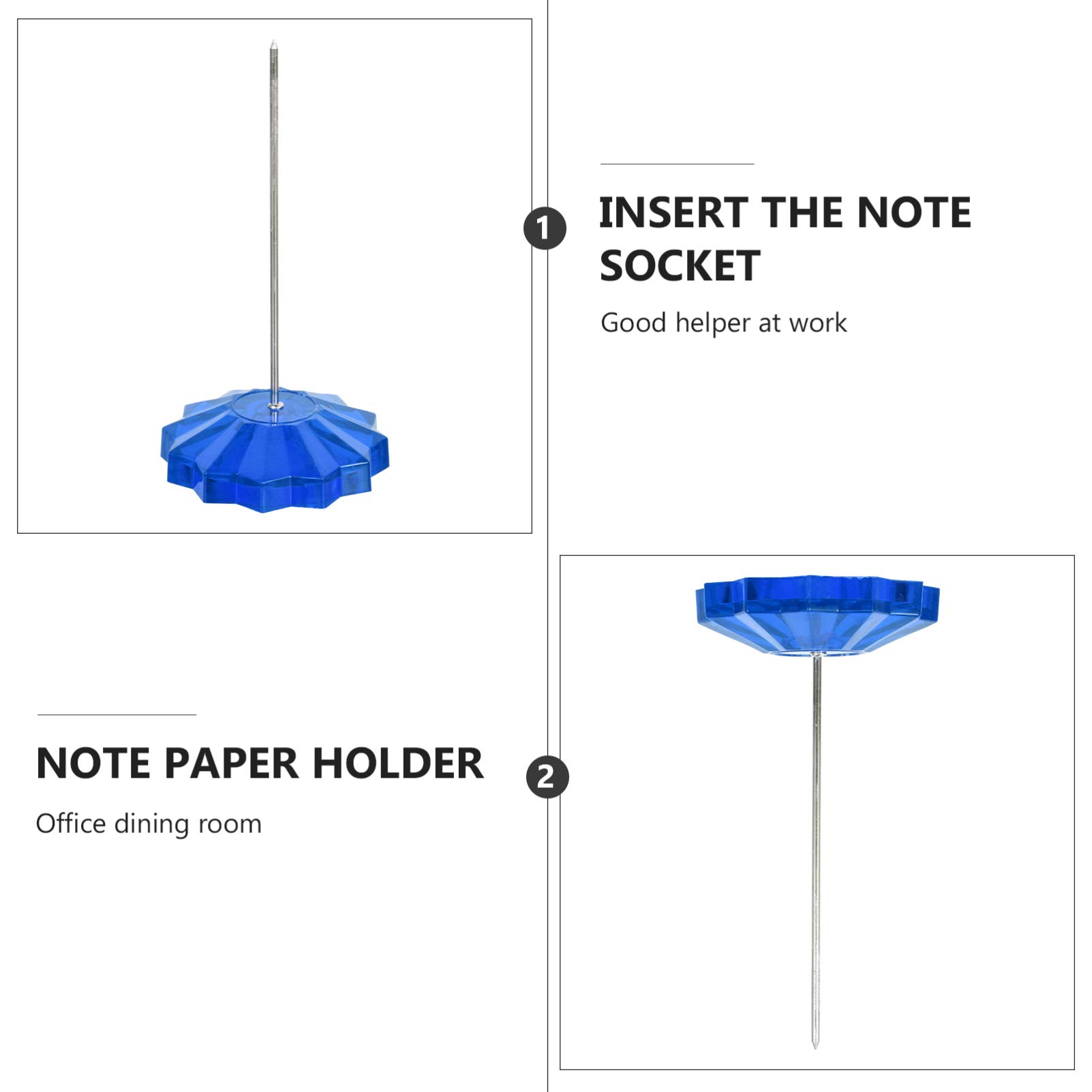 2pcs Stainless Steel Restaurant Receipt Holder - Bill Fork Check Spindle Note Spike for Desk Organization | Perfect for Cashiers, Waiters & Office Use