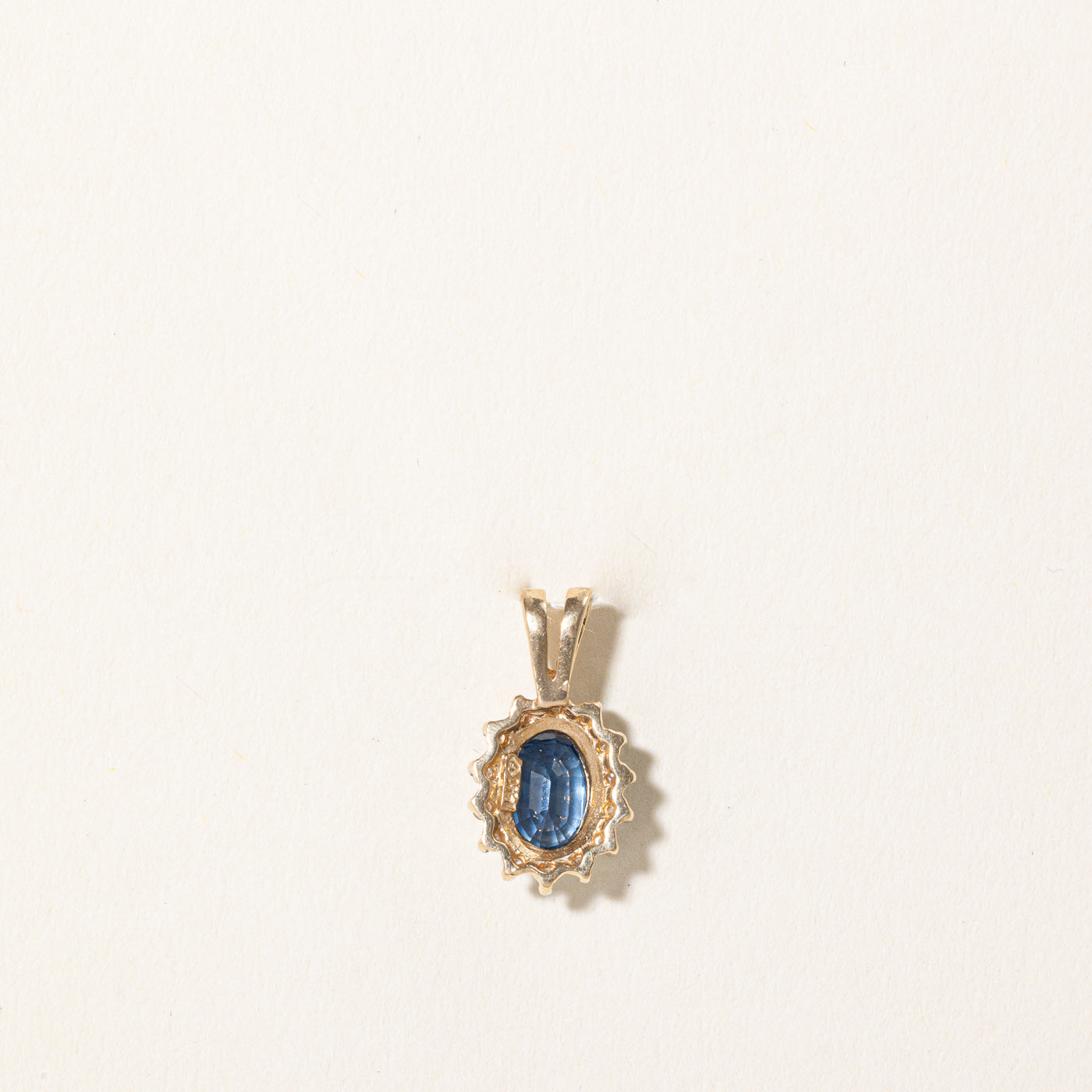1.00ct Sapphire & 0.10ctw Diamond Halo Pendant Necklace - Elegant 14K Gold Jewelry for Women - Perfect Gift for Anniversary, Birthday & Special Occasions