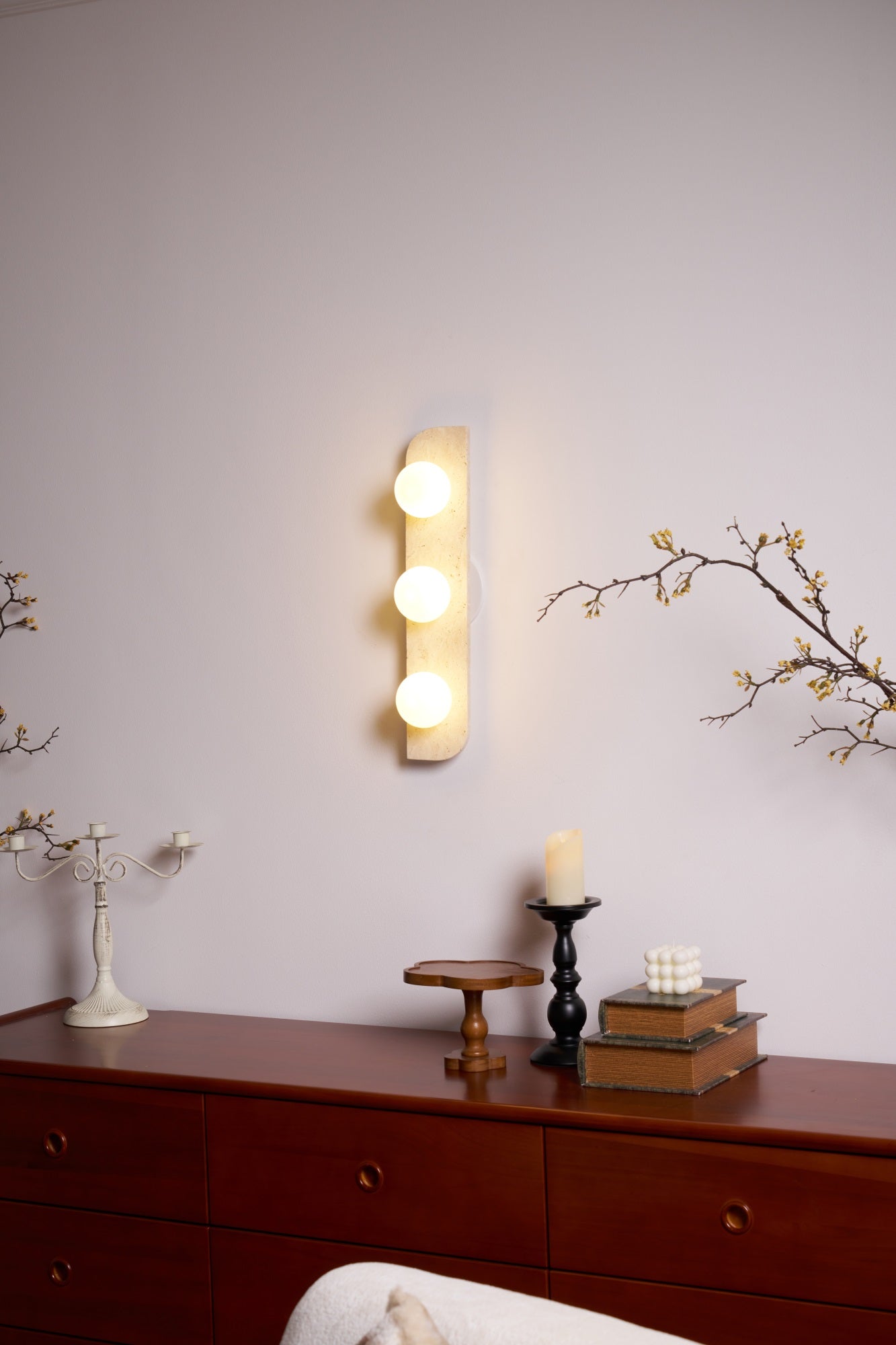 Elysian Travertine Wall Light - Modern Outdoor Sconce for Patio, Garden, and Porch Lighting | Waterproof & Durable Design