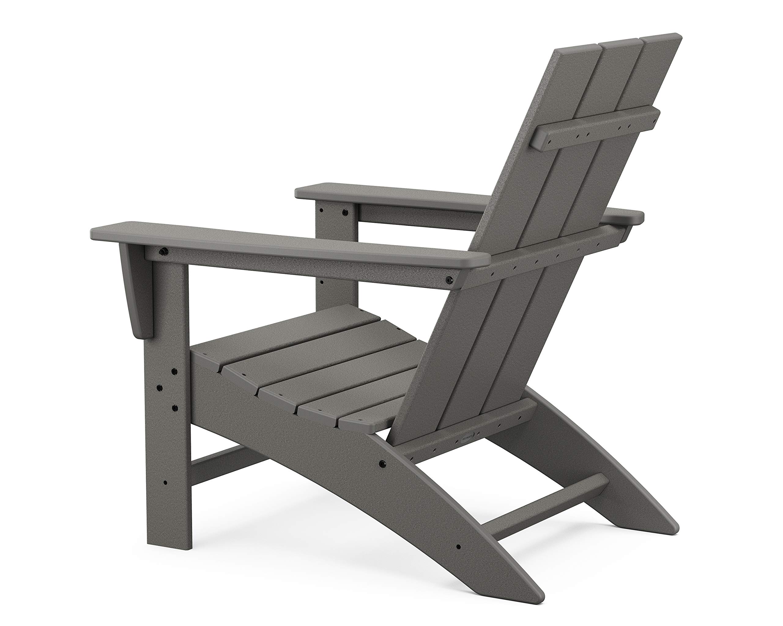 POLYWOOD AD420MA Modern Adirondack Chair - Durable Outdoor Furniture, Weather-Resistant Mahogany Finish - Perfect for Patio, Garden, Poolside & Backyard Relaxation