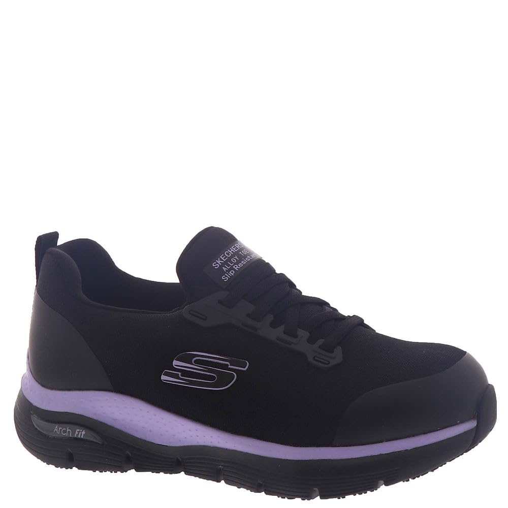 Skechers Women's Arch Fit SR - Evzan Slip Resistant Work Shoes for Nurses, Waitresses & Healthcare Professionals - Comfortable & Supportive for Long Shifts